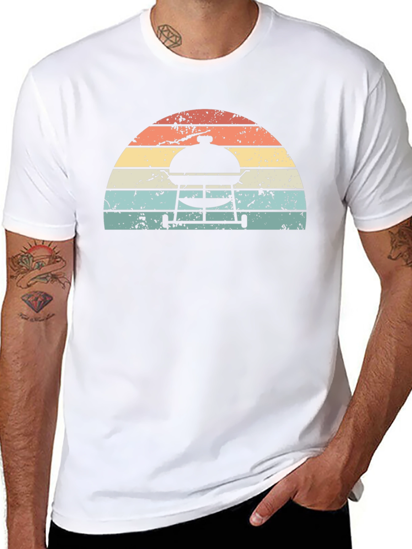 Retro Grill Master Sunset T-Shirt