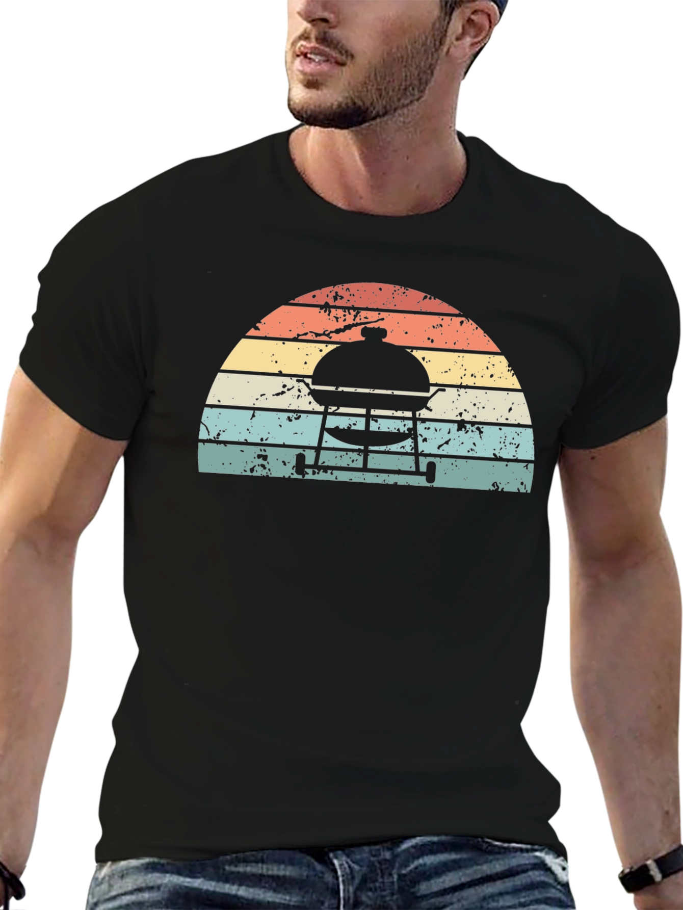 Retro Grill Master Sunset T-Shirt