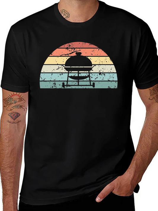 Retro Grill Master Sunset T-Shirt