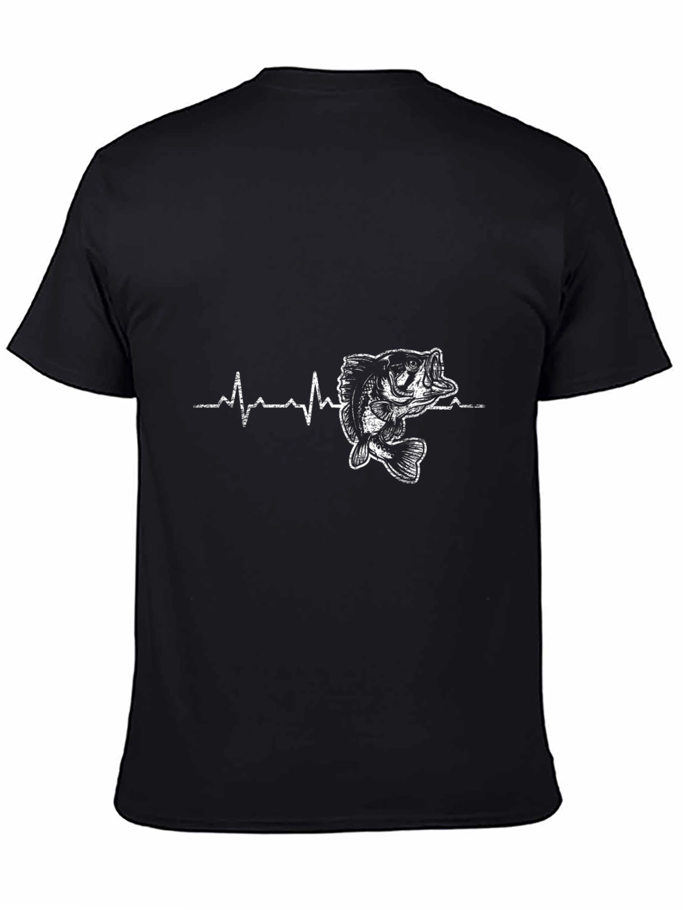 Fishing Heartbeat T-Shirt - Bass Graphic Tee