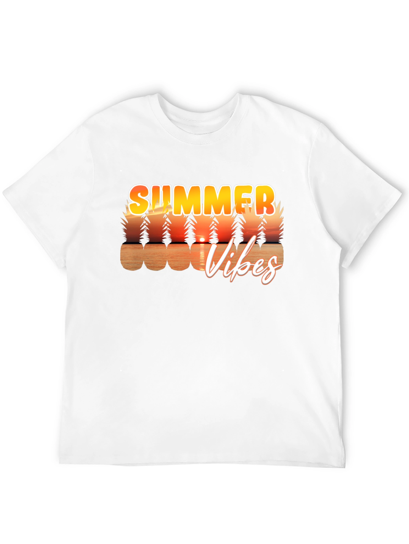 Summer Vibes Graphic Tee - Black Casual T-Shirt