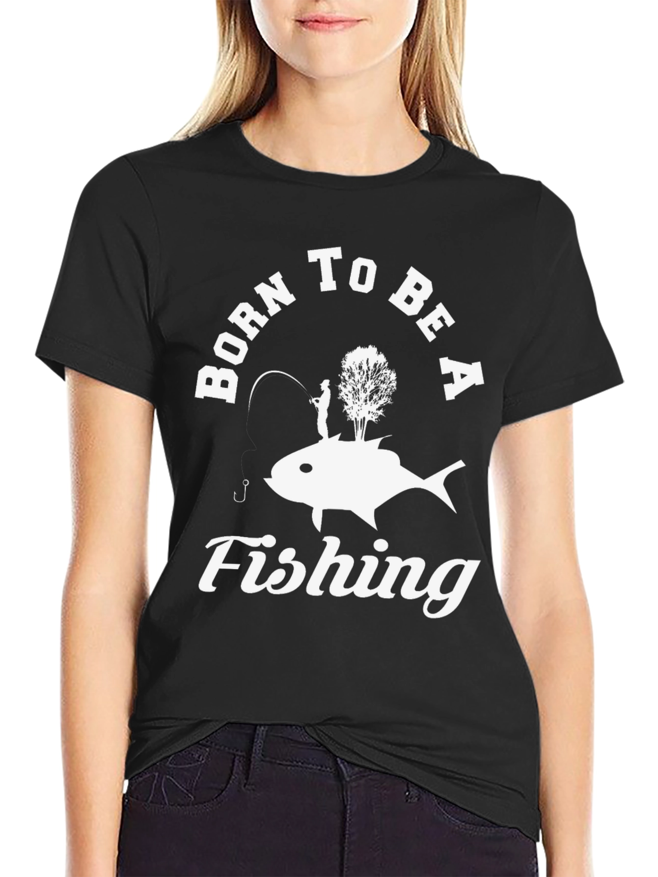 Born to be a Fishing T-Shirt - Black