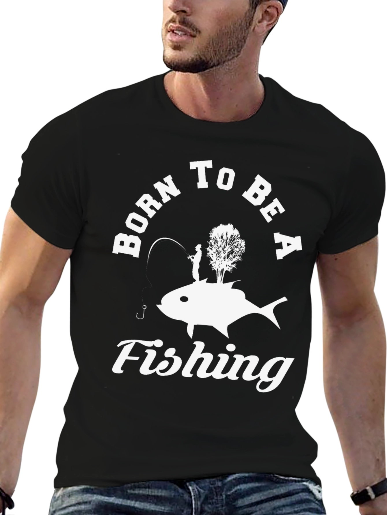Born to be a Fishing T-Shirt - Black