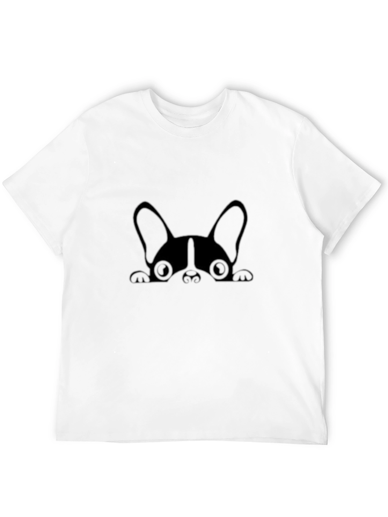 Cute Peek-A-Boo Dog Graphic Tee