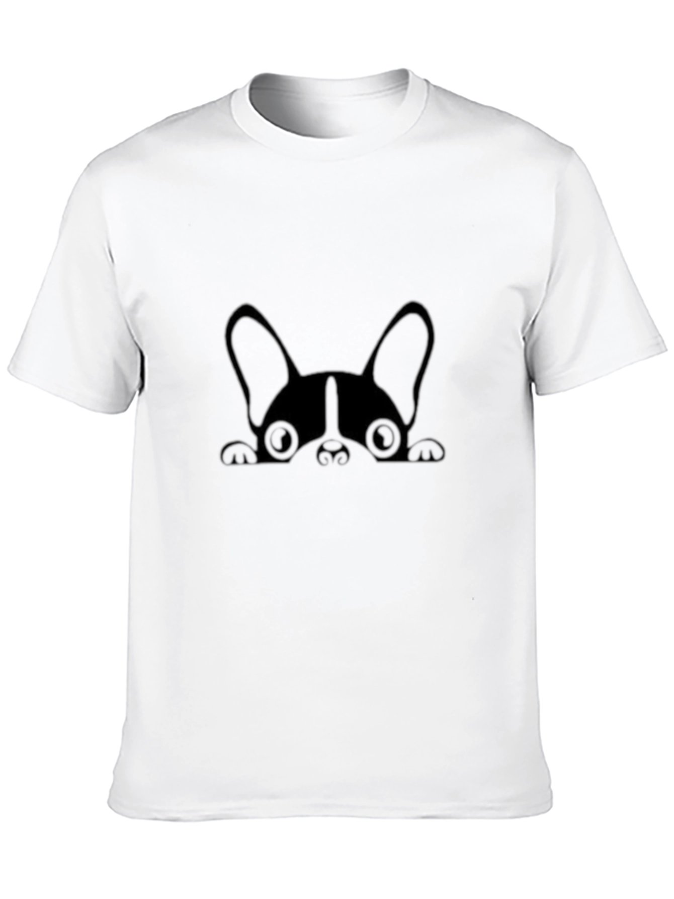 Cute Peek-A-Boo Dog Graphic Tee