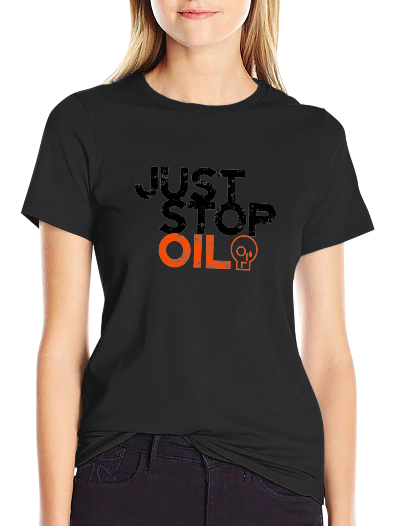 Just Stop Oil Graphic Tee - Eco Activism Shirt