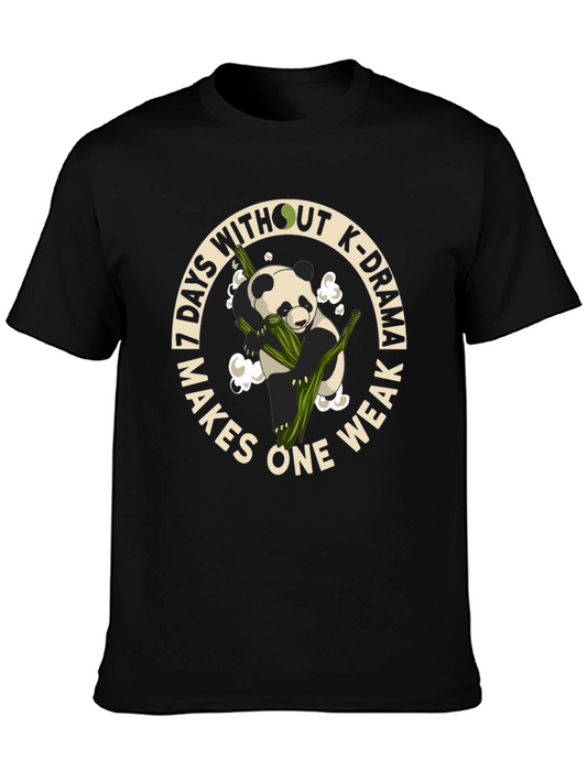 K-Drama Lover T-Shirt - Panda and Bamboo Graphic