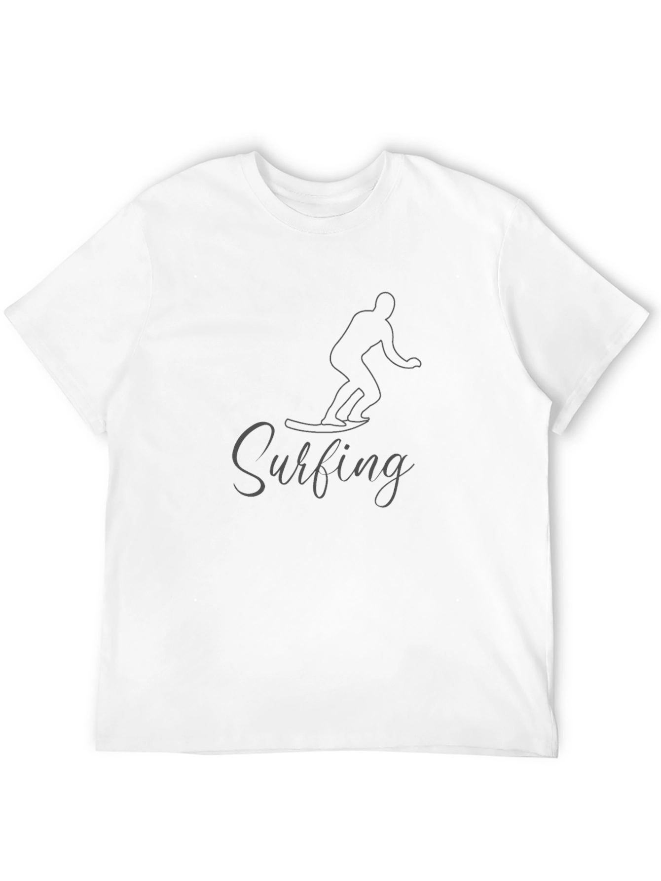 Surfing Graphic Tee - Black Short Sleeve T-Shirt