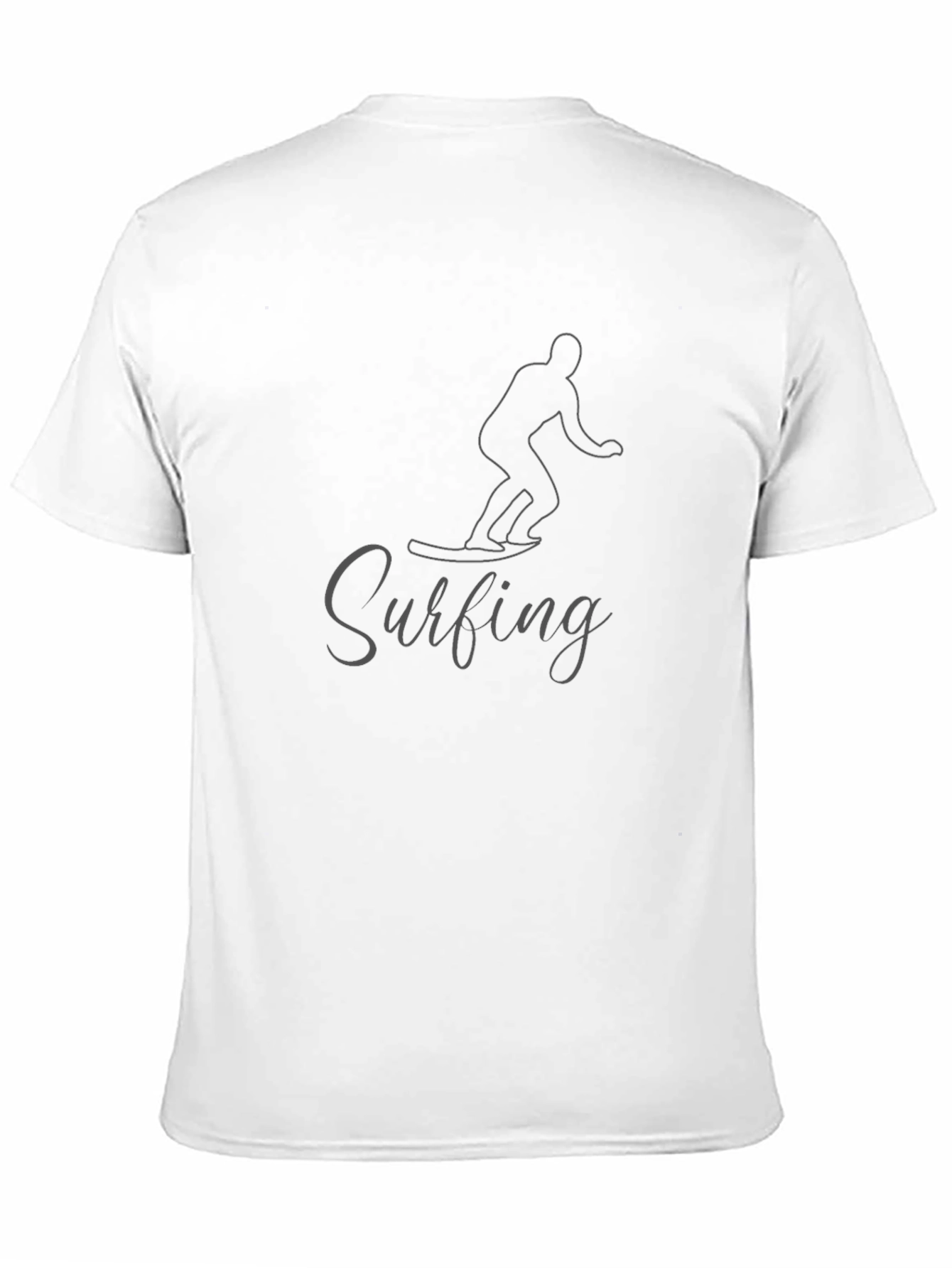 Surfing Graphic Tee - Black Short Sleeve T-Shirt