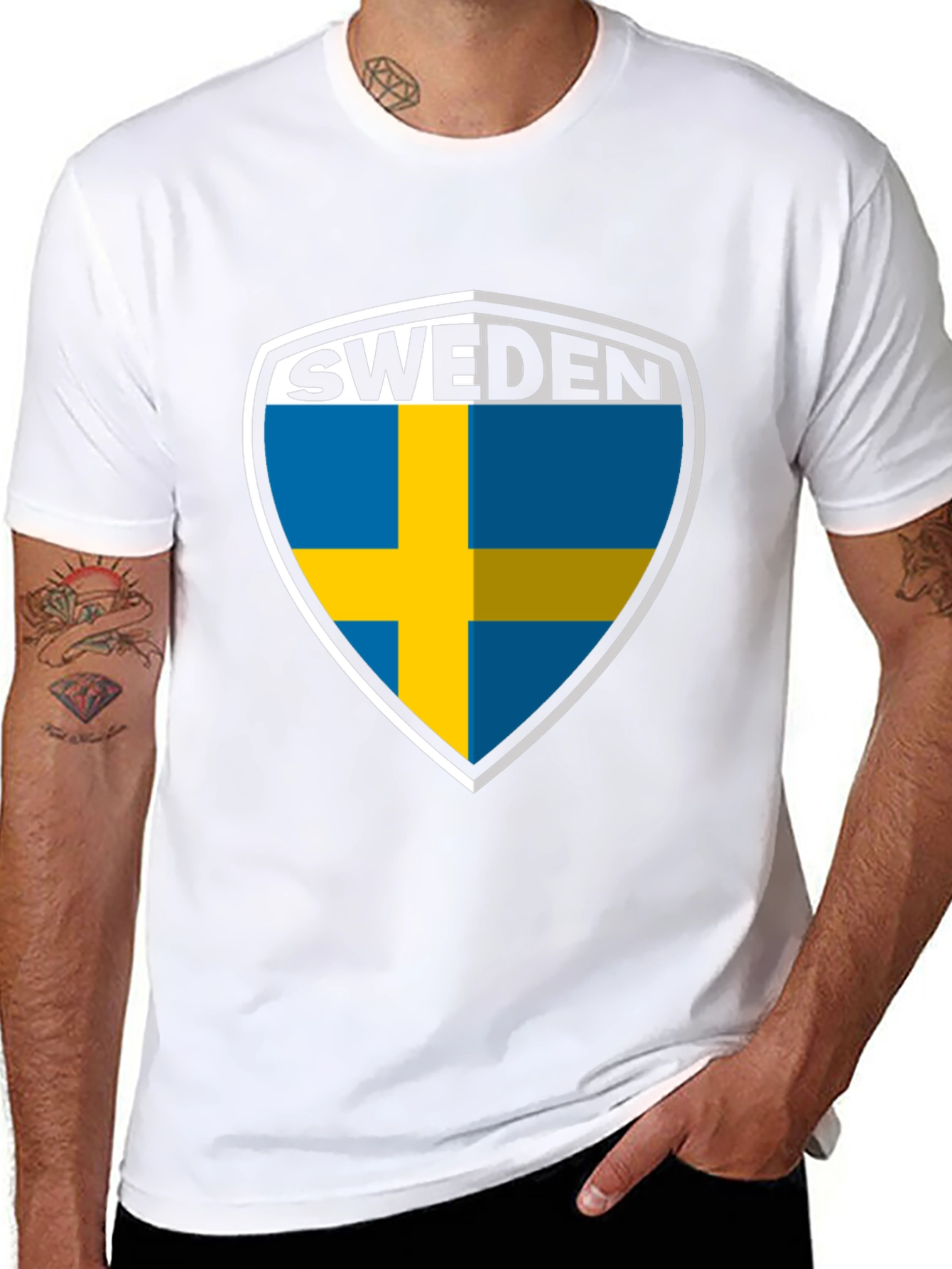 Sweden Flag Shield T-Shirt