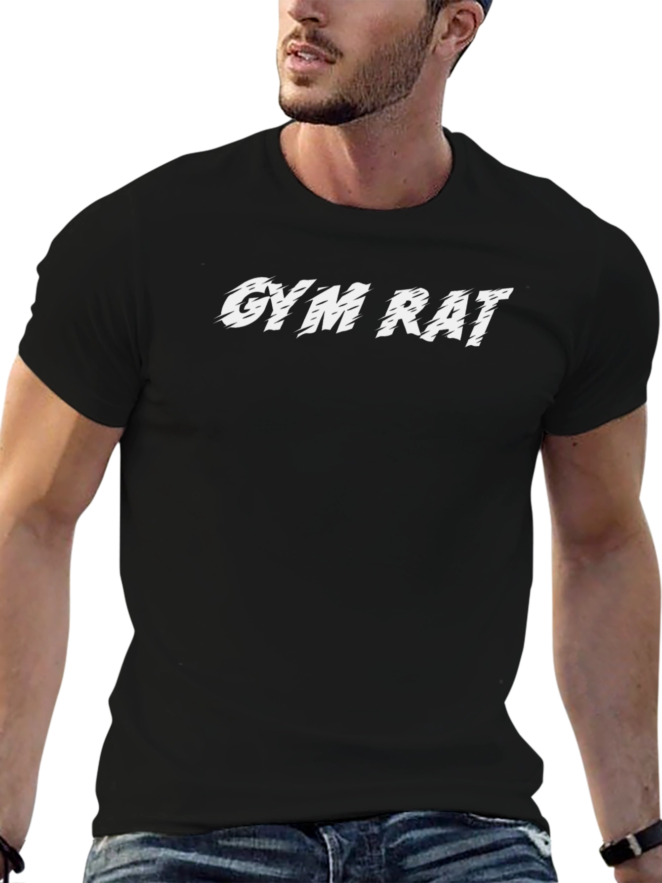 Gym Rat Graphic Tee - Black