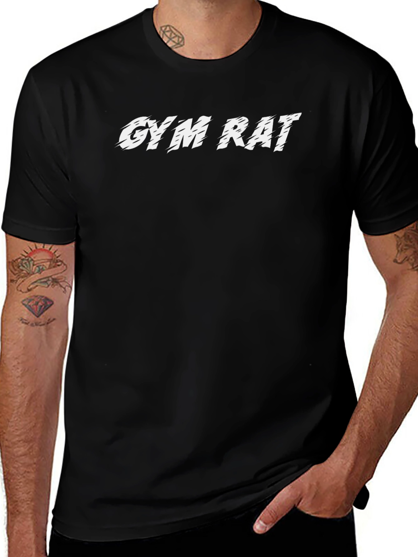 Gym Rat Graphic Tee - Black