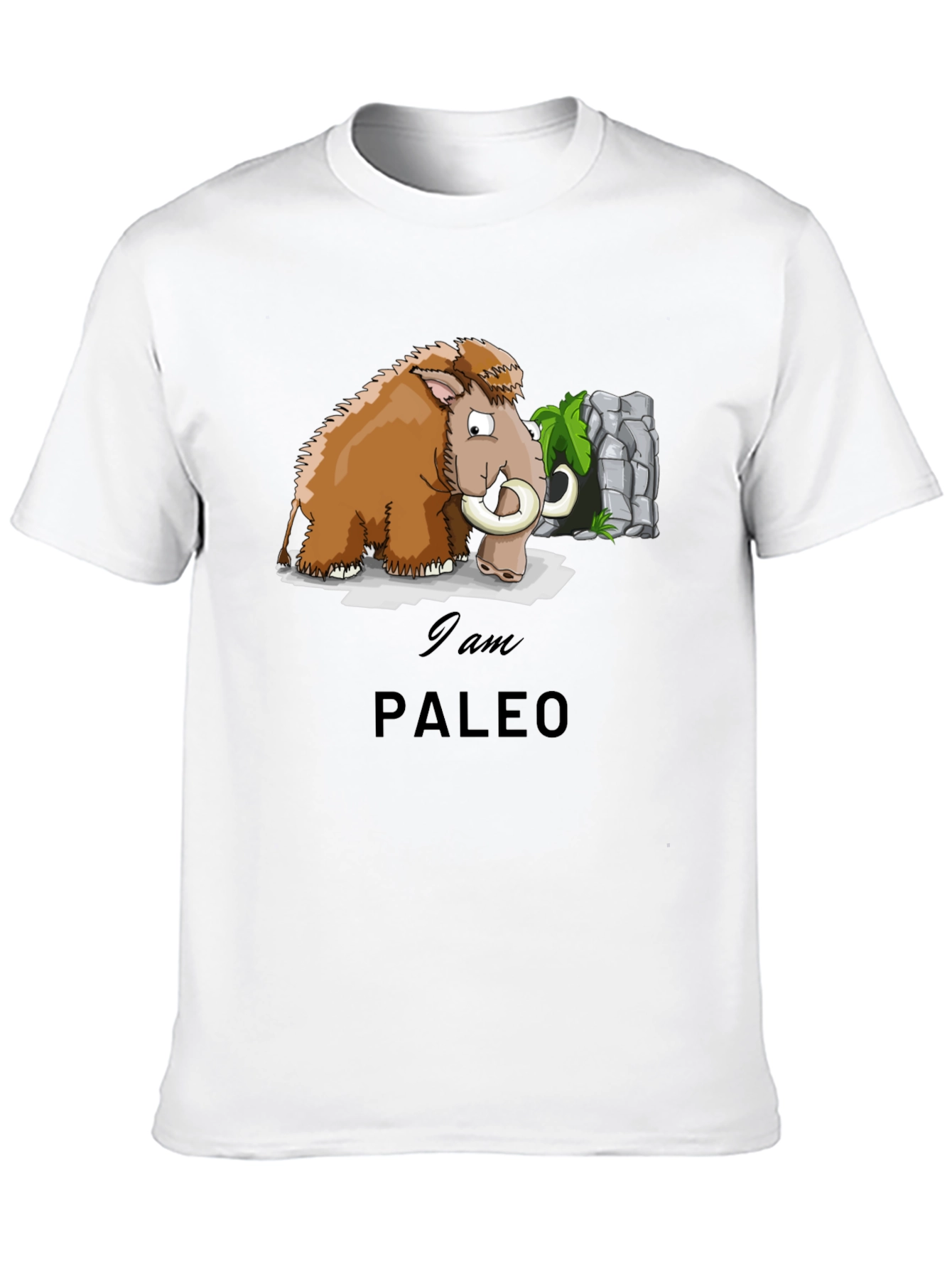 I am Paleo T-Shirt - Mammoth Cartoon Tee