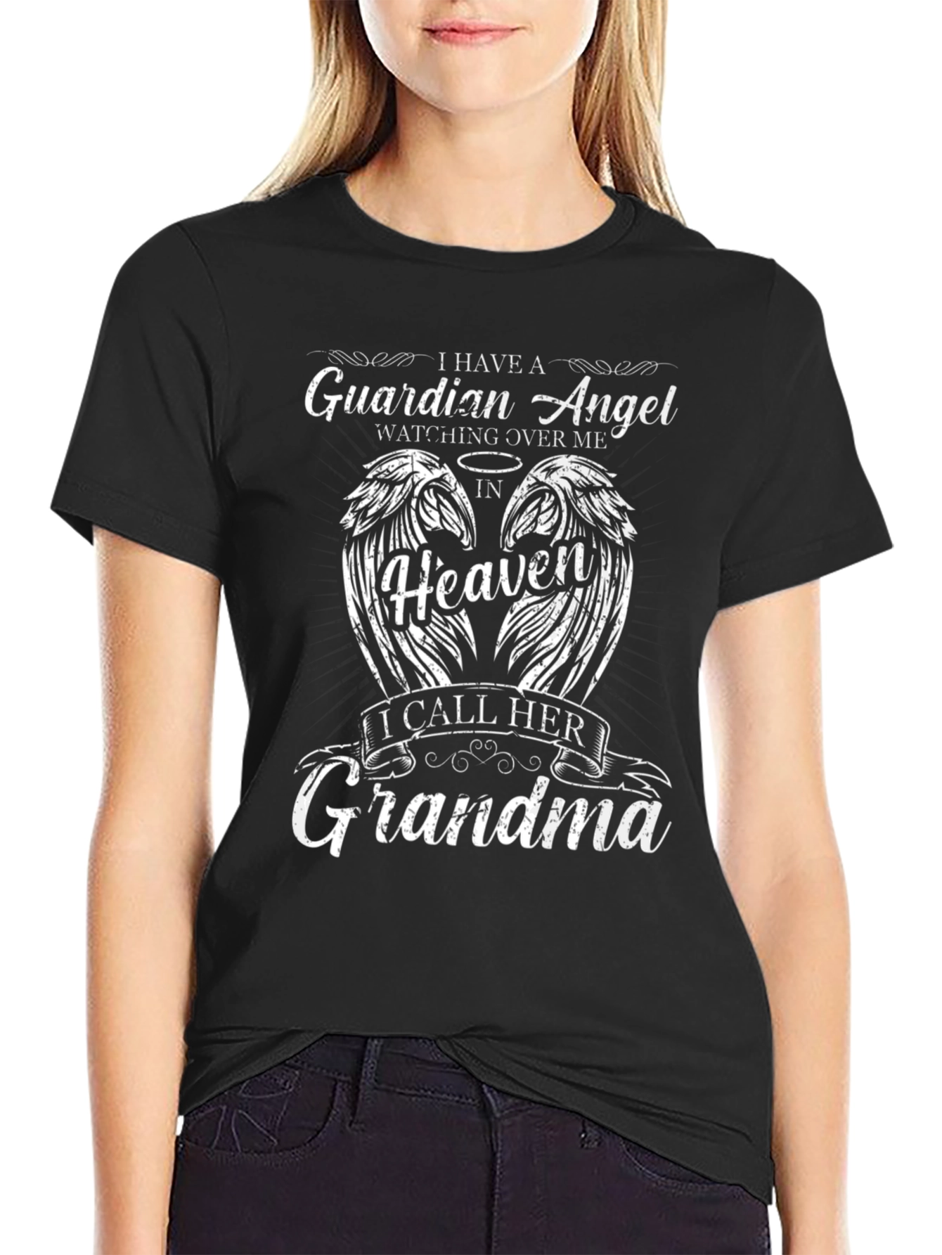 Grandma Guardian Angel Memorial T-Shirt