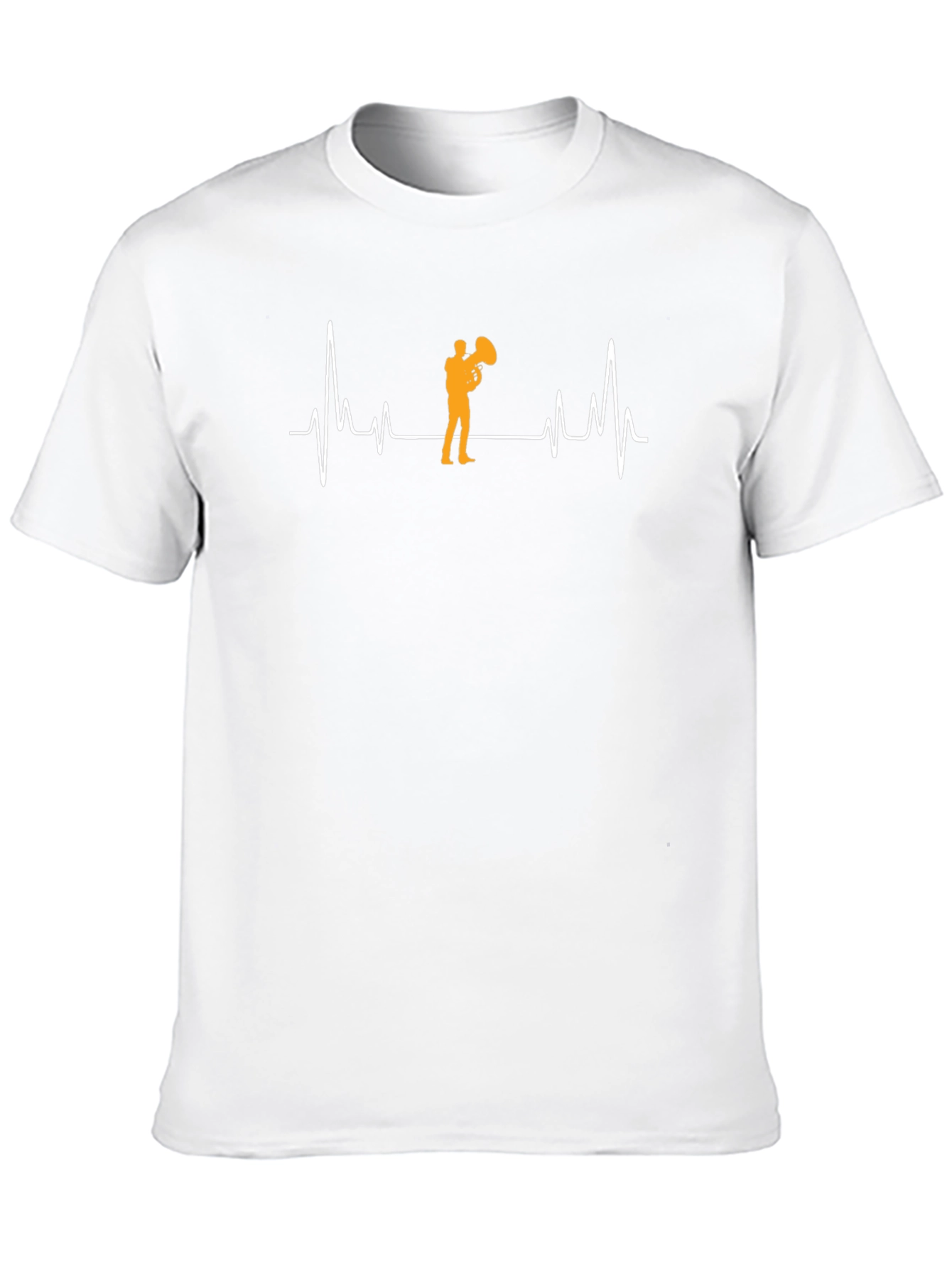 Tuba Heartbeat T-Shirt - Music Lover Tee