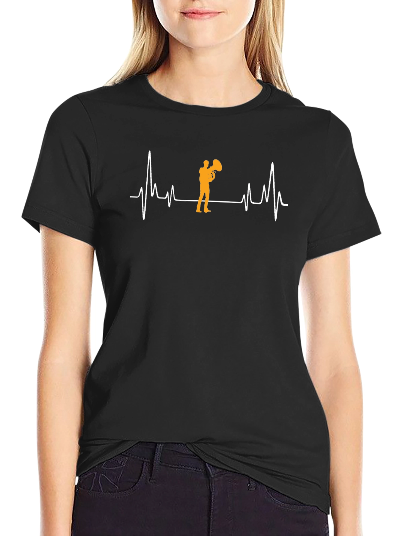 Tuba Heartbeat T-Shirt - Music Lover Tee