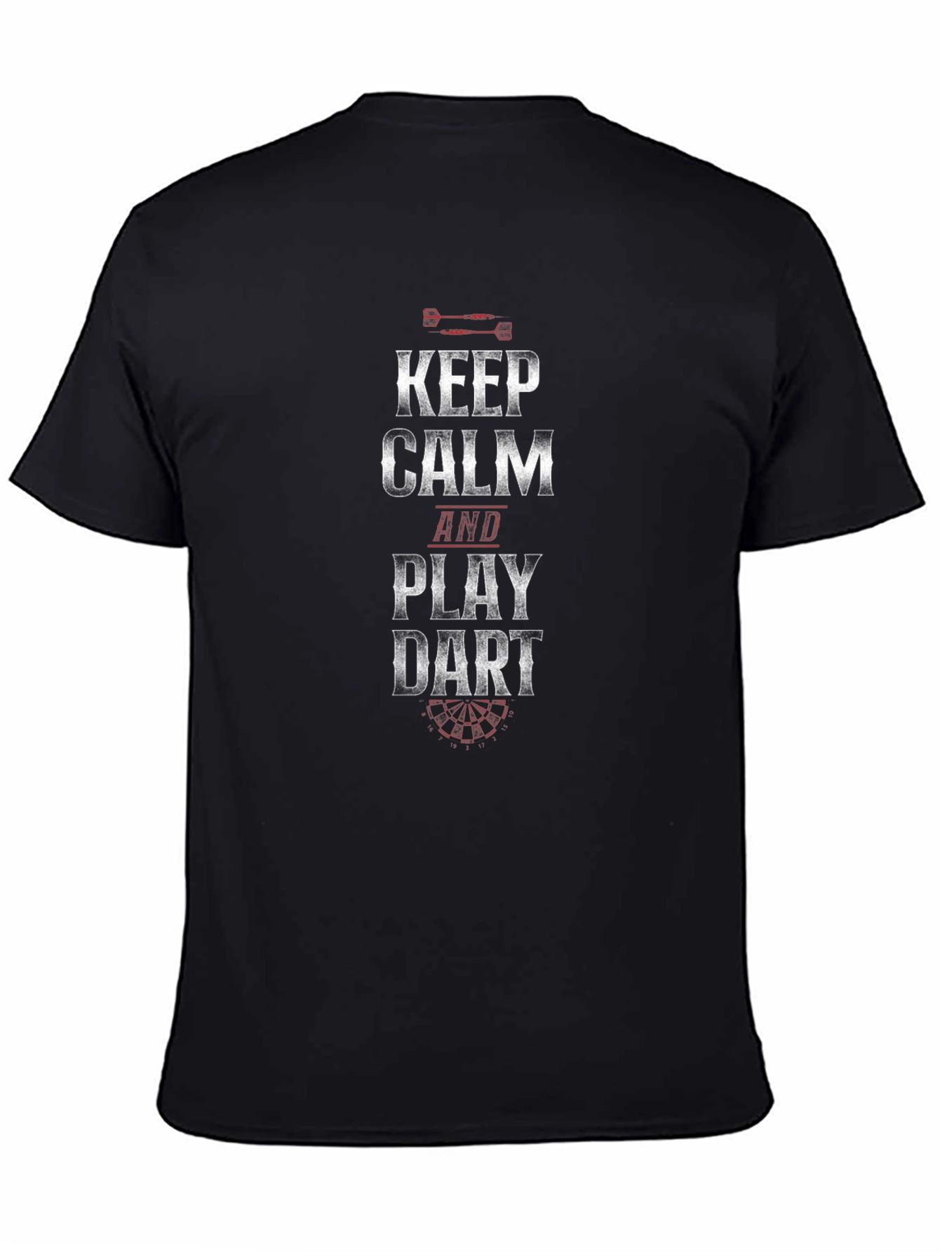 Keep Calm and Play Dart Black T-Shirt