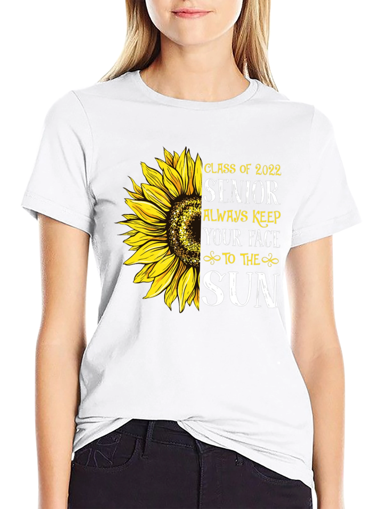 Senior 2022 Sunflower Graphic T-Shirt