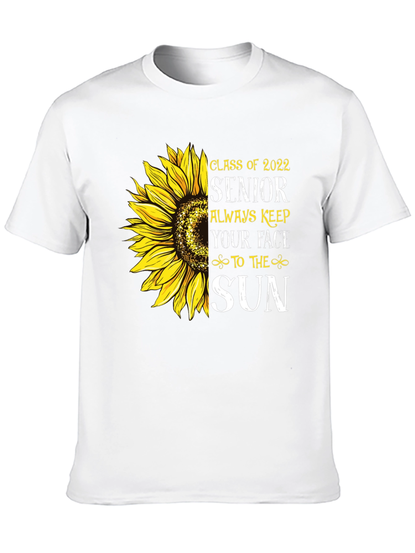 Senior 2022 Sunflower Graphic T-Shirt