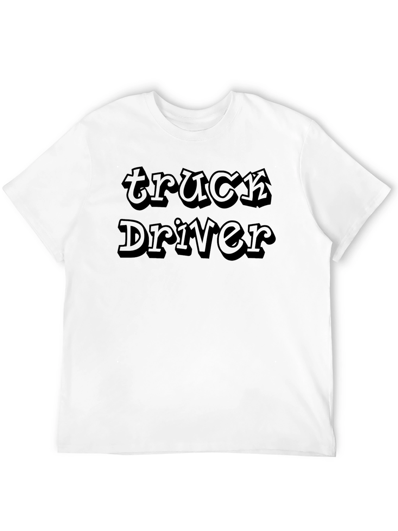 Truck Driver Graphic T-Shirt - Bold Text Design