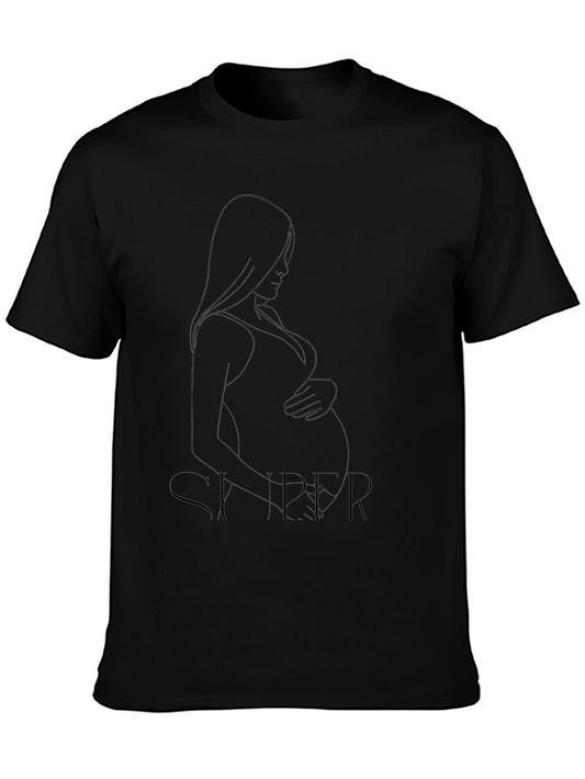 Mens Graphic Print Black T-Shirt