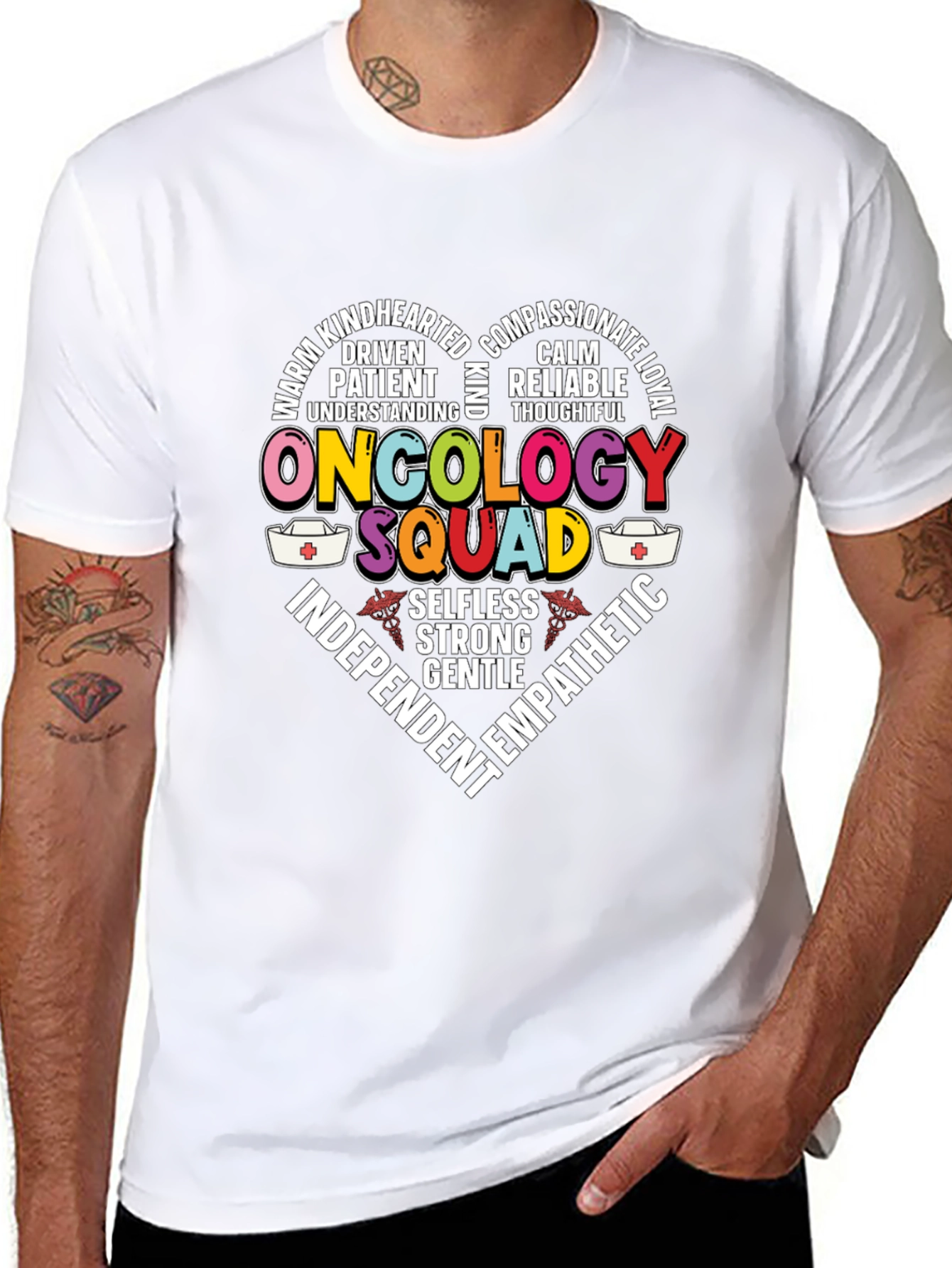 Oncology Squad Heart Graphic T-Shirt