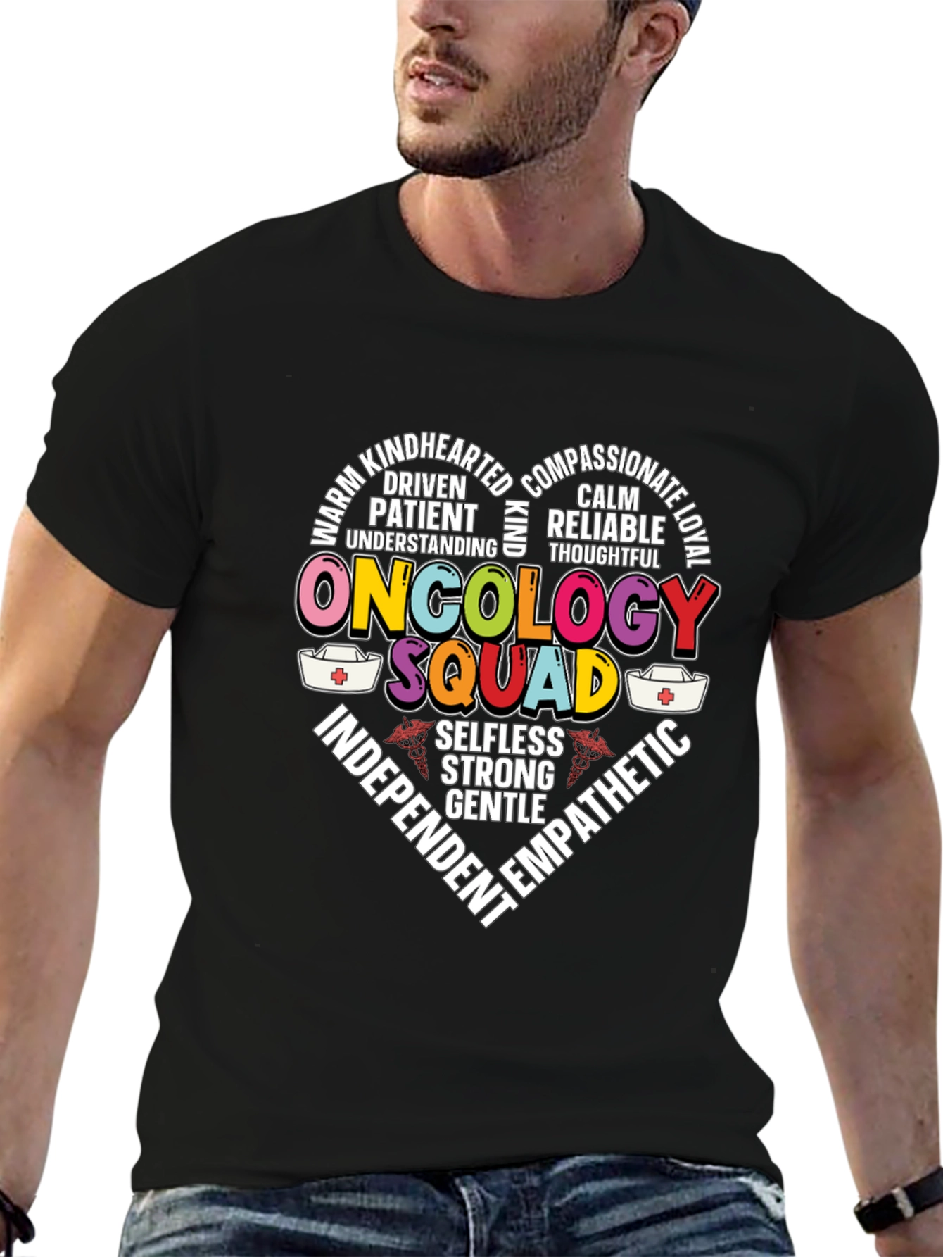 Oncology Squad Heart Graphic T-Shirt