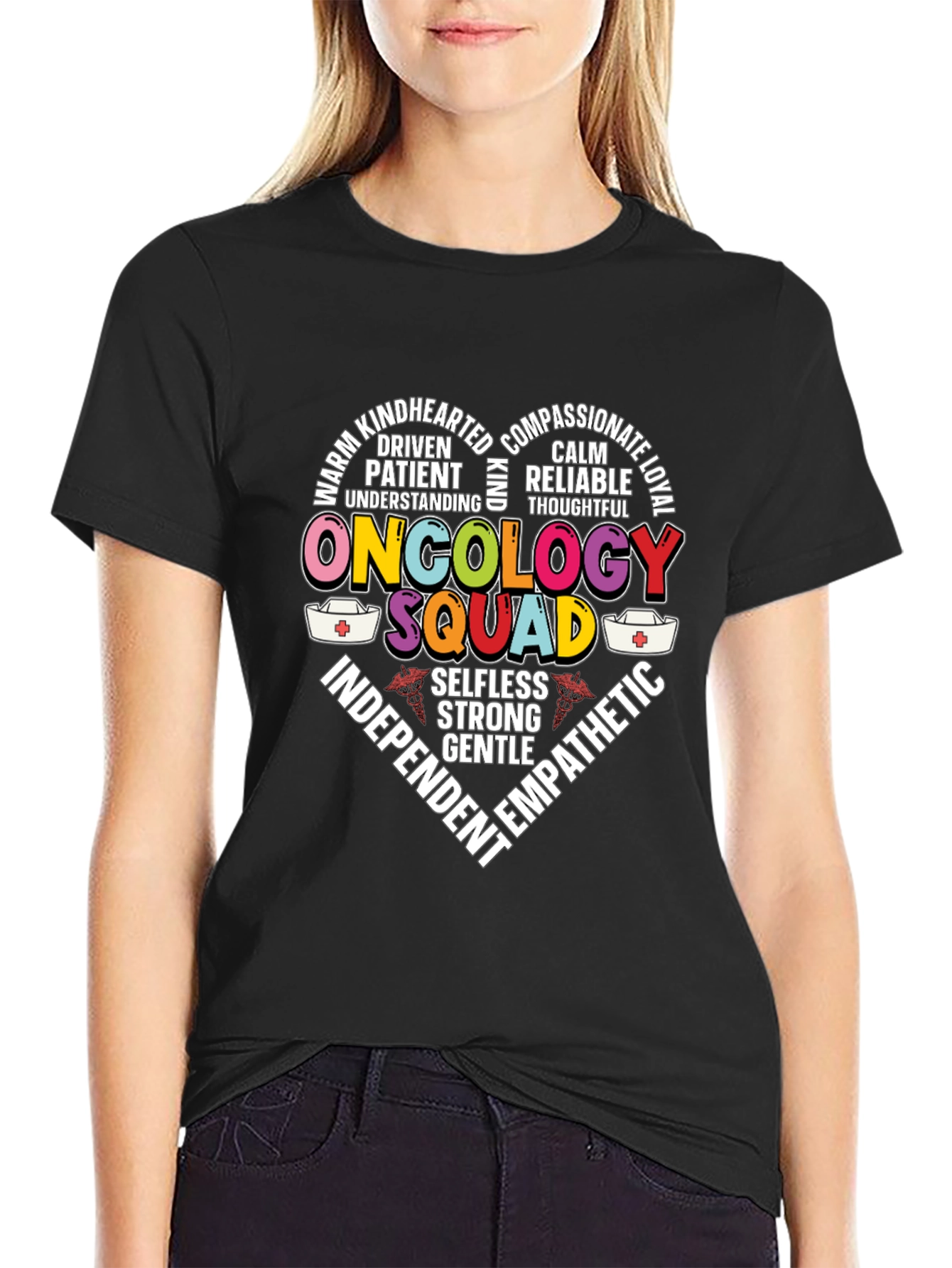 Oncology Squad Heart Graphic T-Shirt