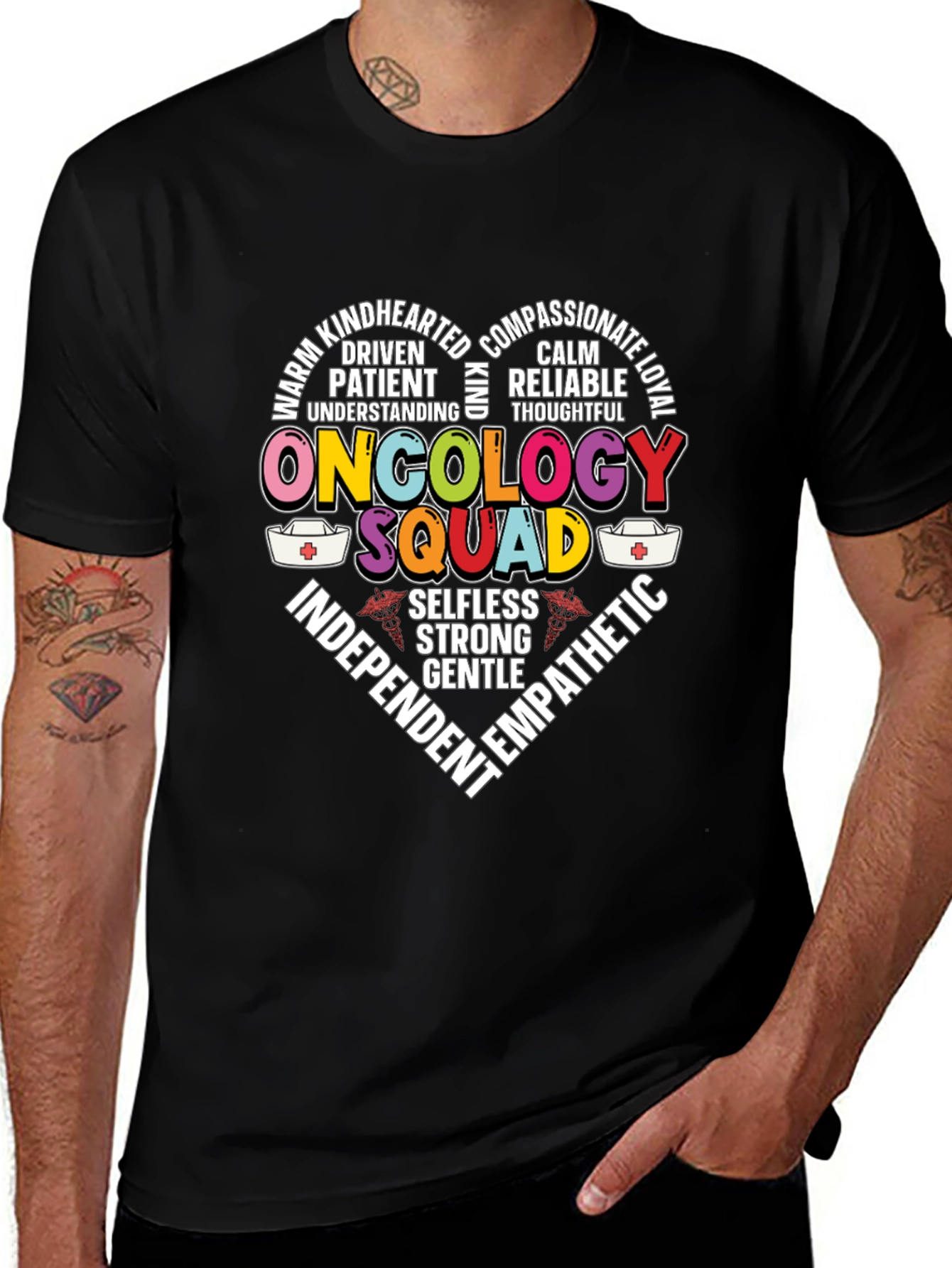 Oncology Squad Heart Graphic T-Shirt