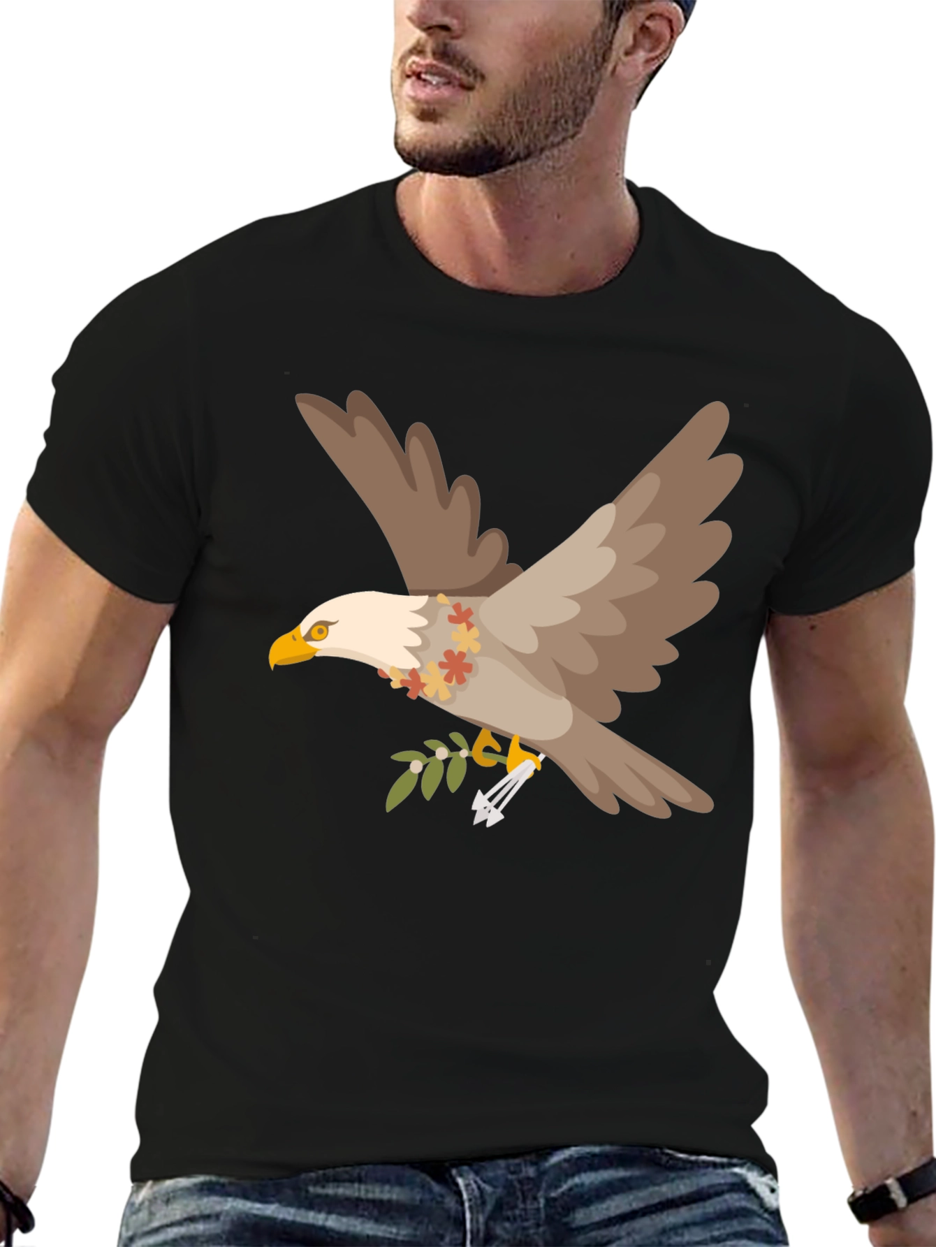 Eagle Graphic Tee - Mens Black T-Shirt