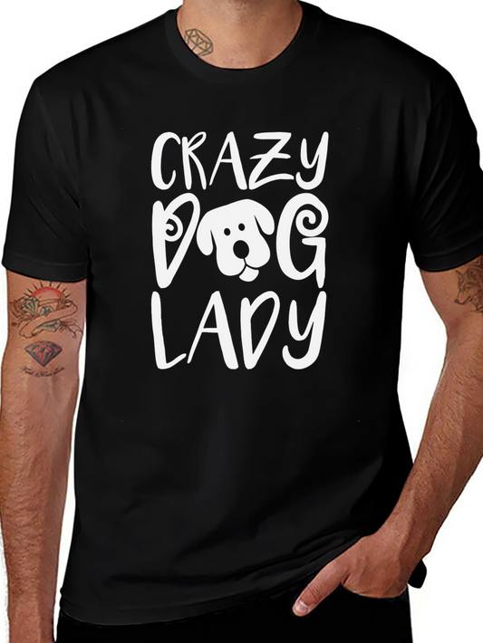 Crazy Dog Lady T-Shirt - Black