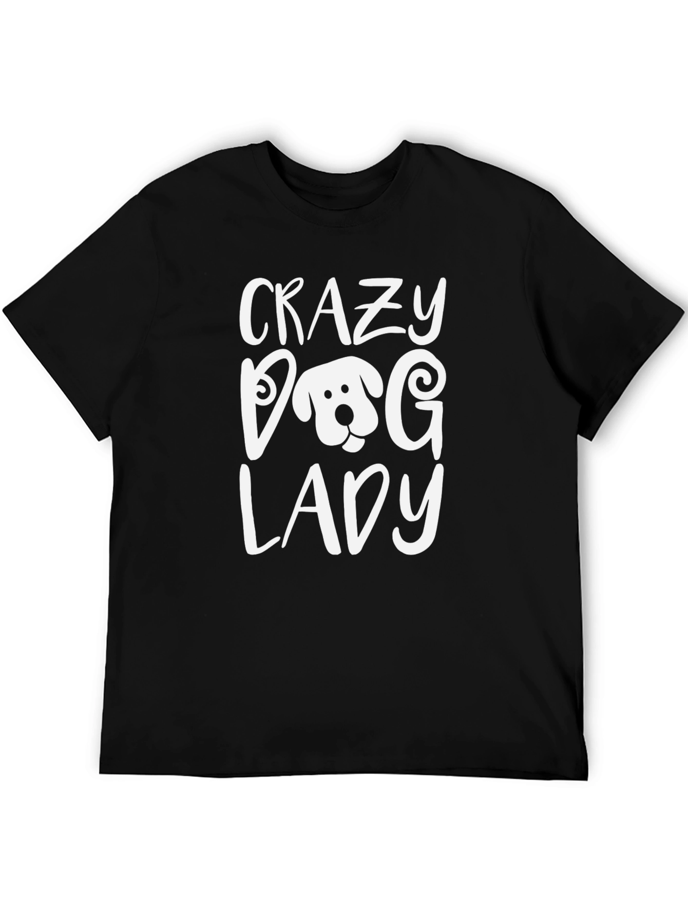 Crazy Dog Lady T-Shirt - Black