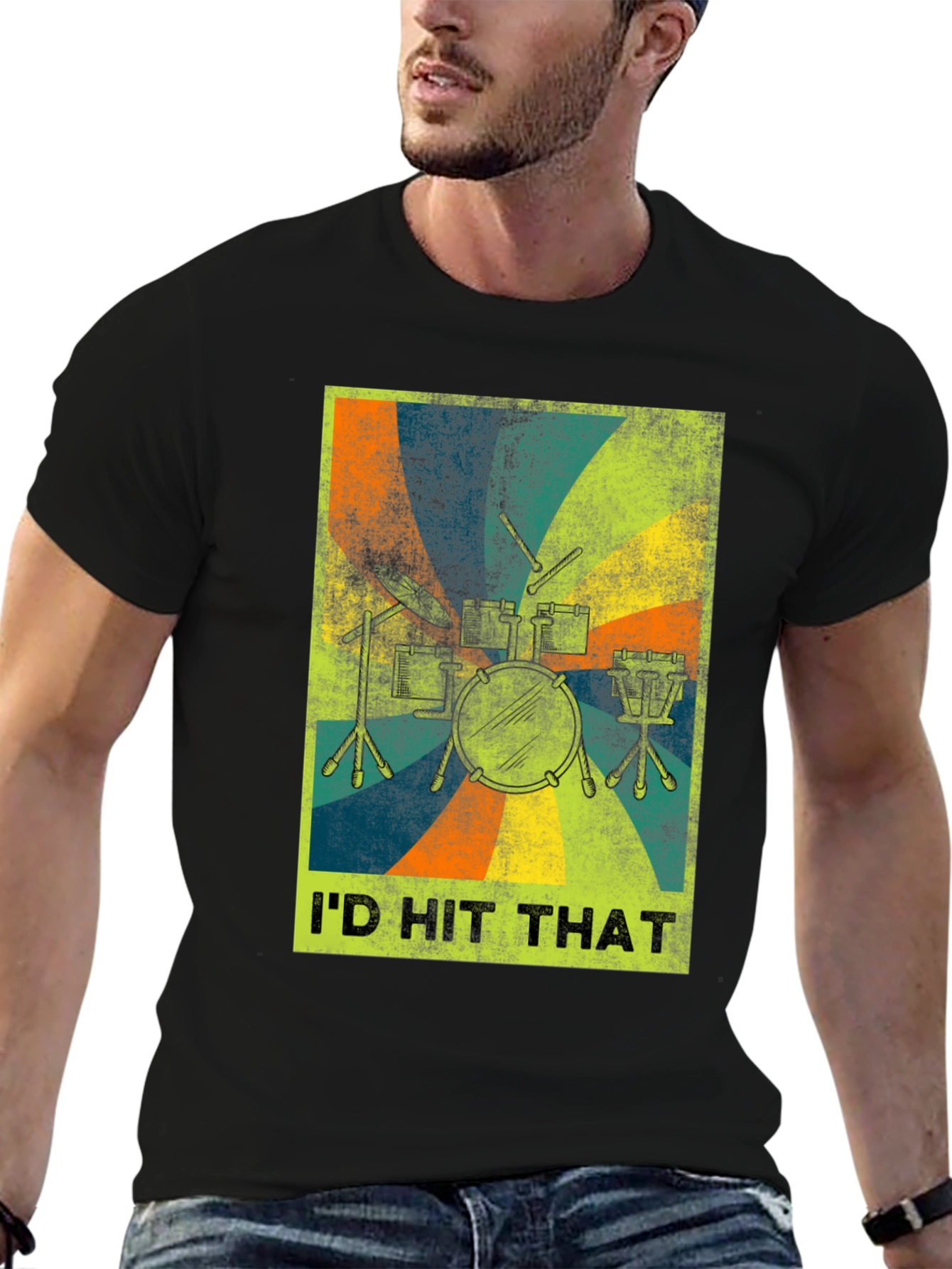 Id Hit That Drum Set Graphic Tee