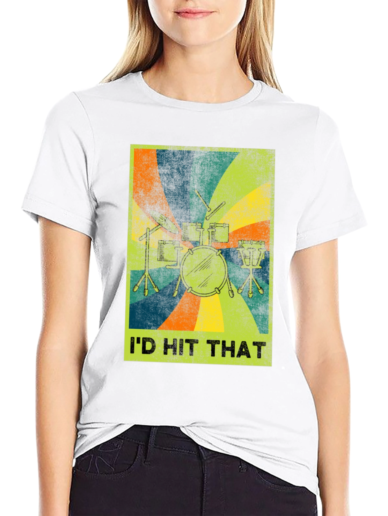 Id Hit That Drum Set Graphic Tee