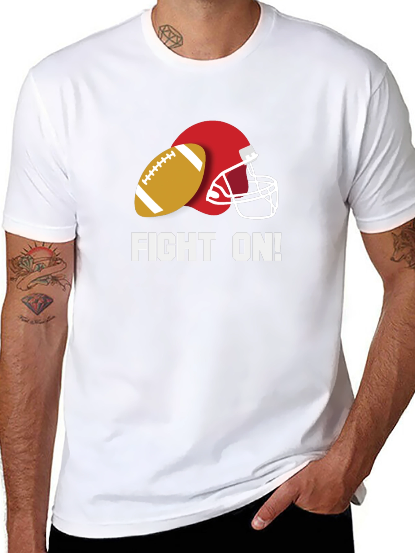 Fight On! Football Helmet and Ball T-Shirt