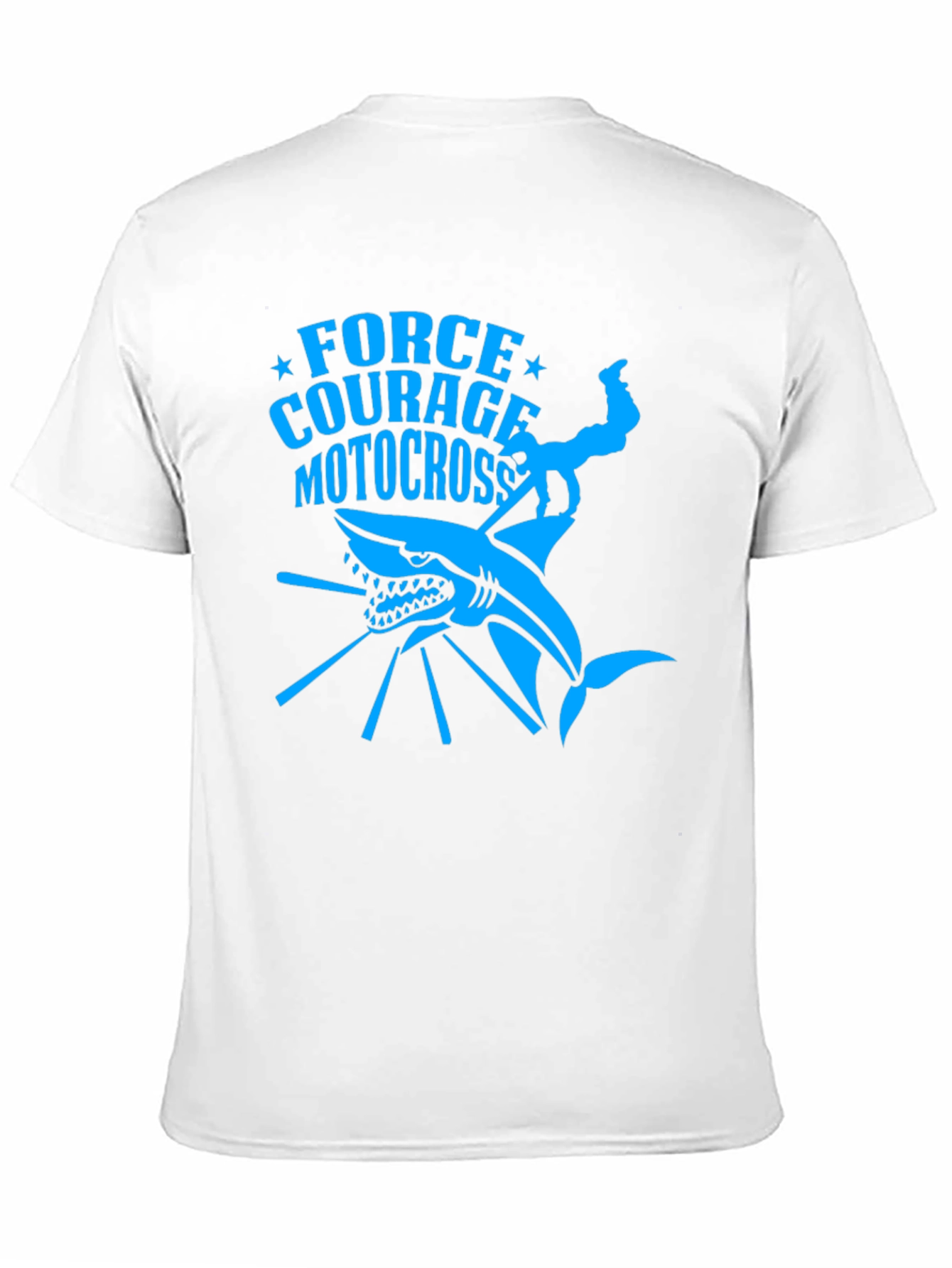 Force Courage Motocross Shark Graphic T-Shirt