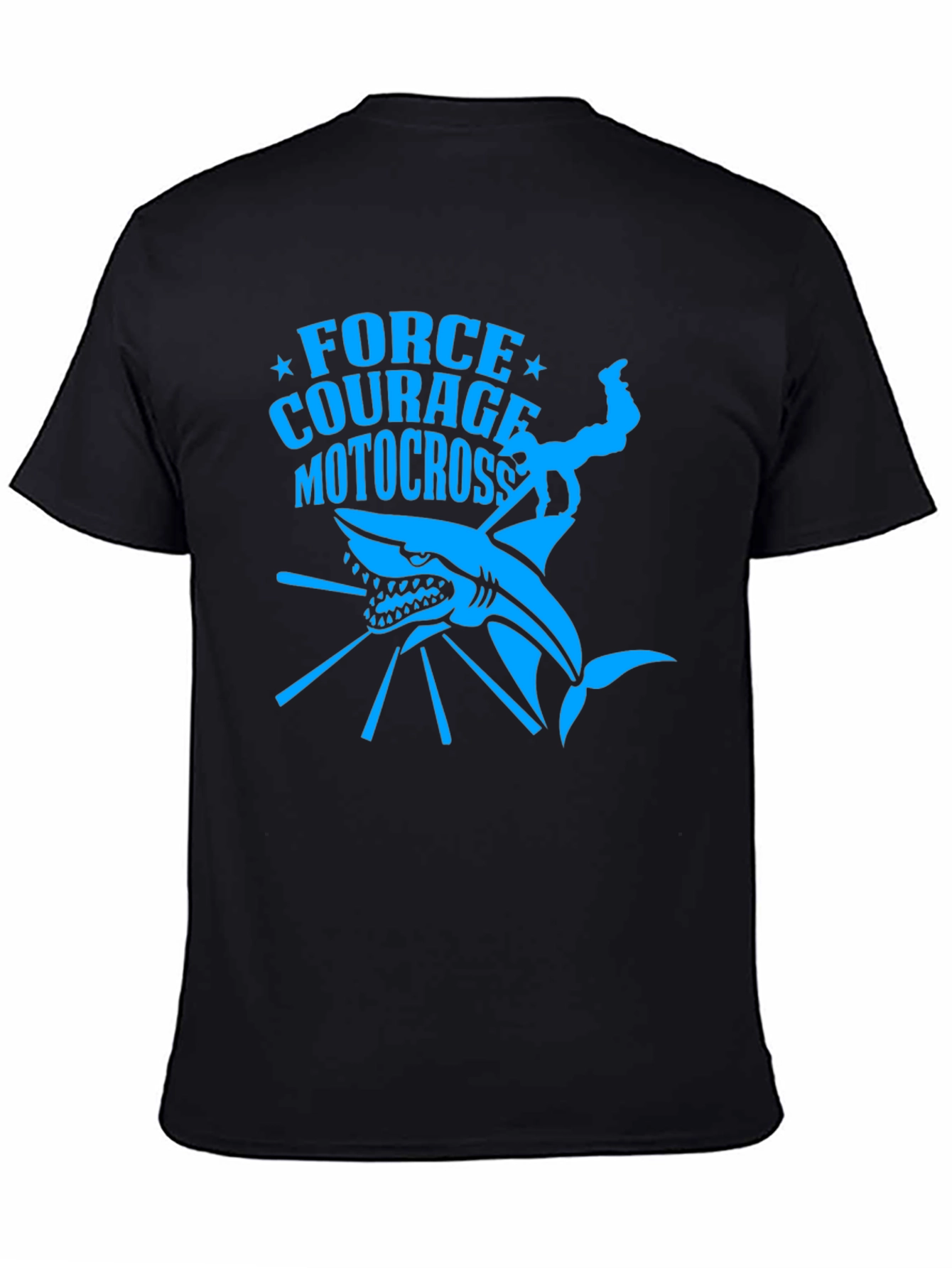 Force Courage Motocross Shark Graphic T-Shirt