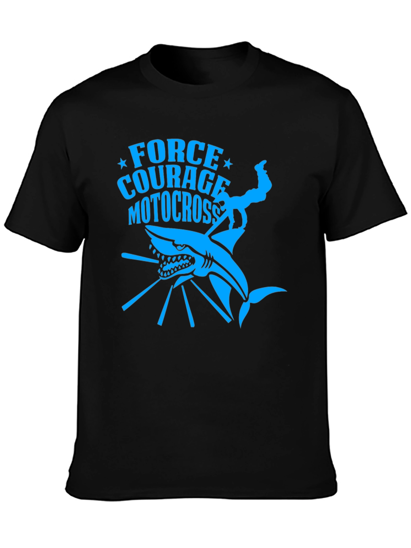Force Courage Motocross Shark Graphic T-Shirt