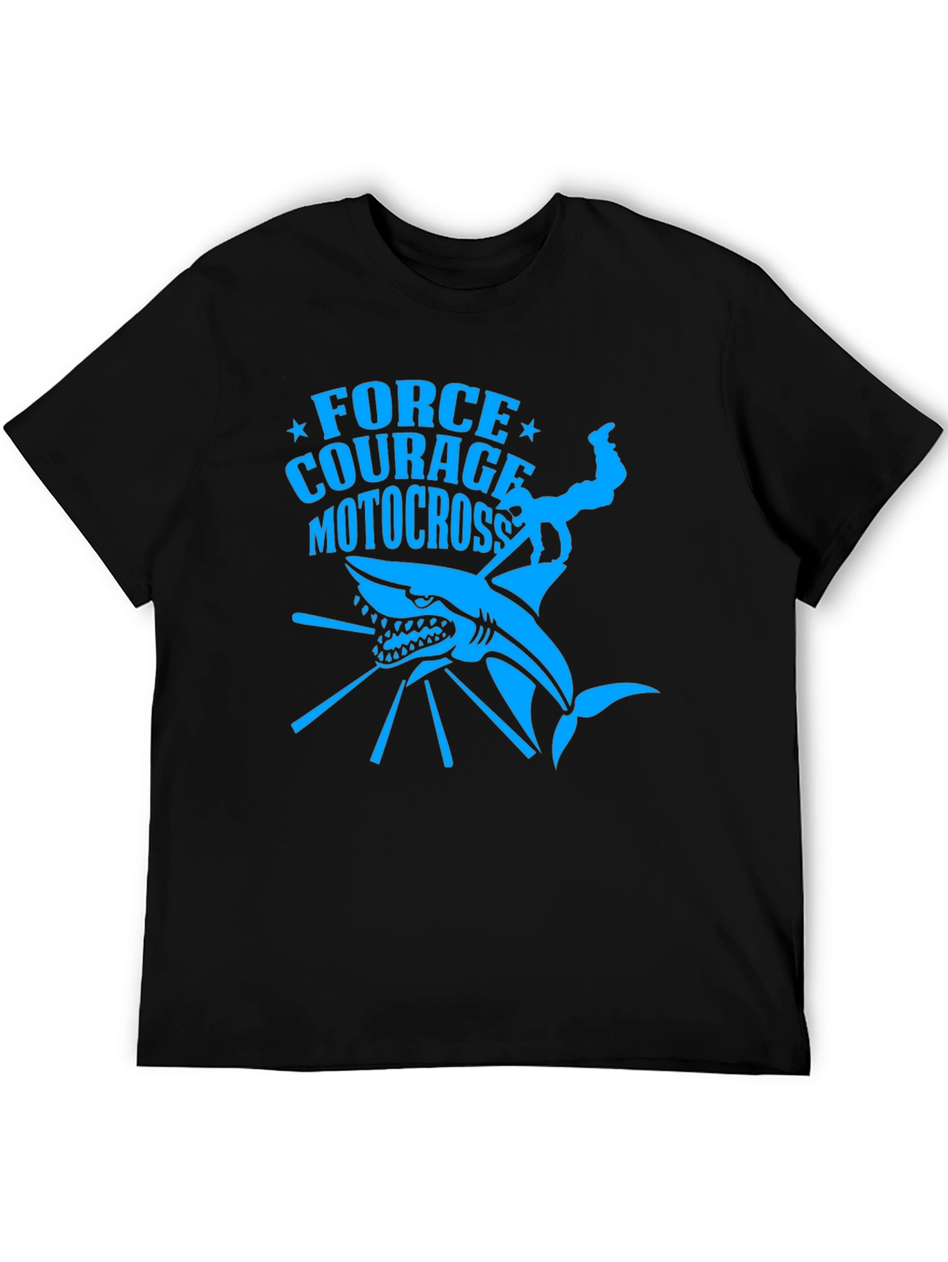 Force Courage Motocross Shark Graphic T-Shirt