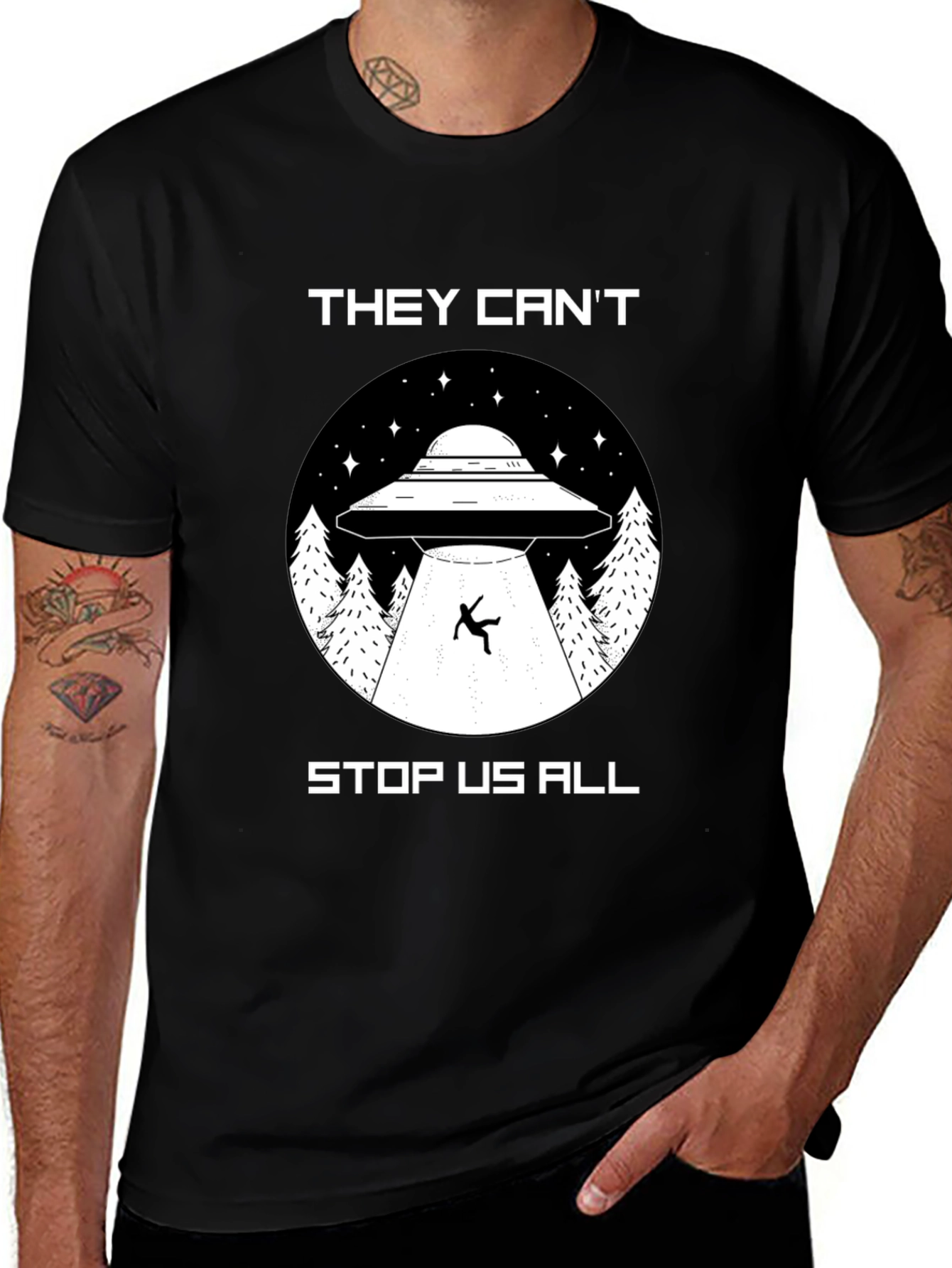 They Cant Stop Us All UFO T-Shirt
