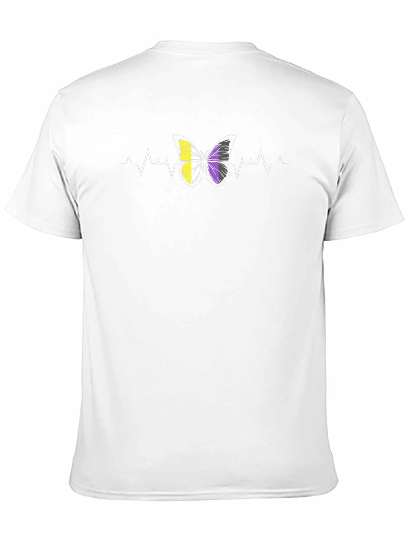 Nonbinary Butterfly Heartbeat T-Shirt