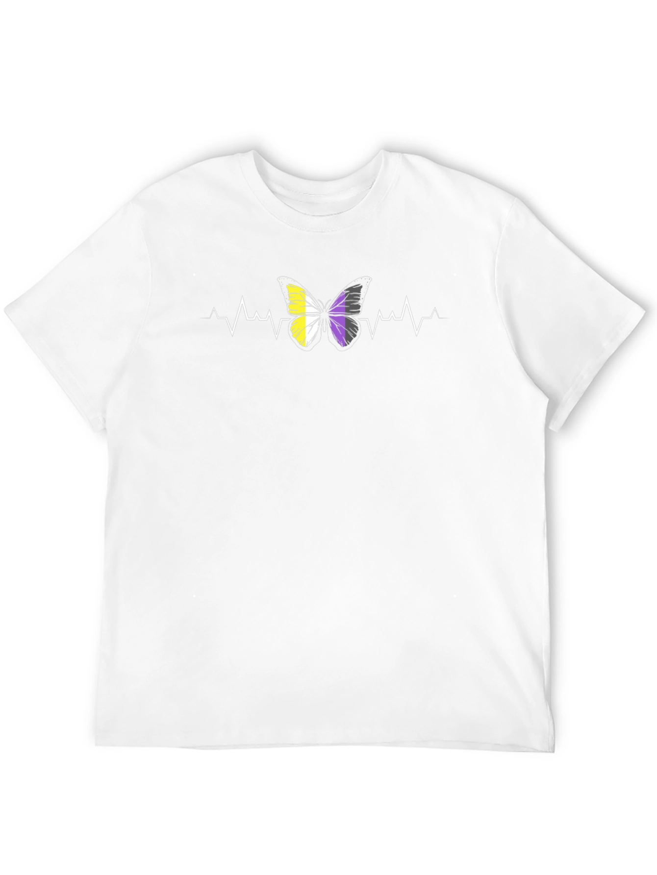 Nonbinary Butterfly Heartbeat T-Shirt