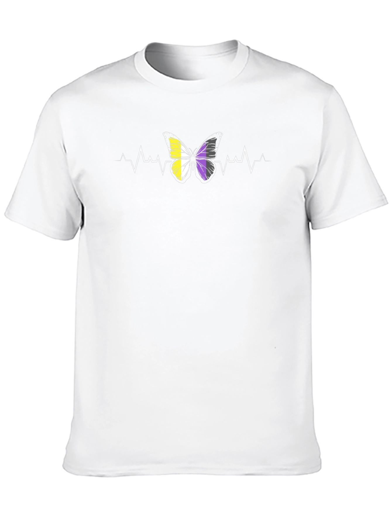 Nonbinary Butterfly Heartbeat T-Shirt