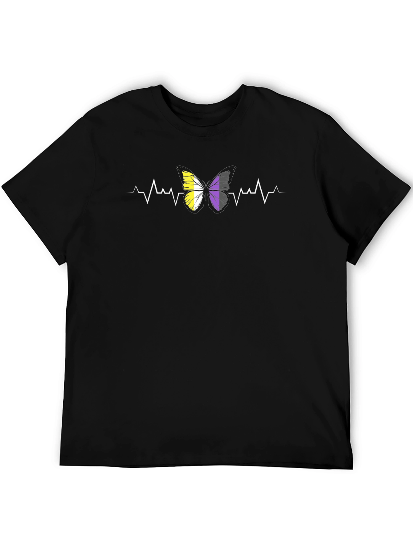Nonbinary Butterfly Heartbeat T-Shirt