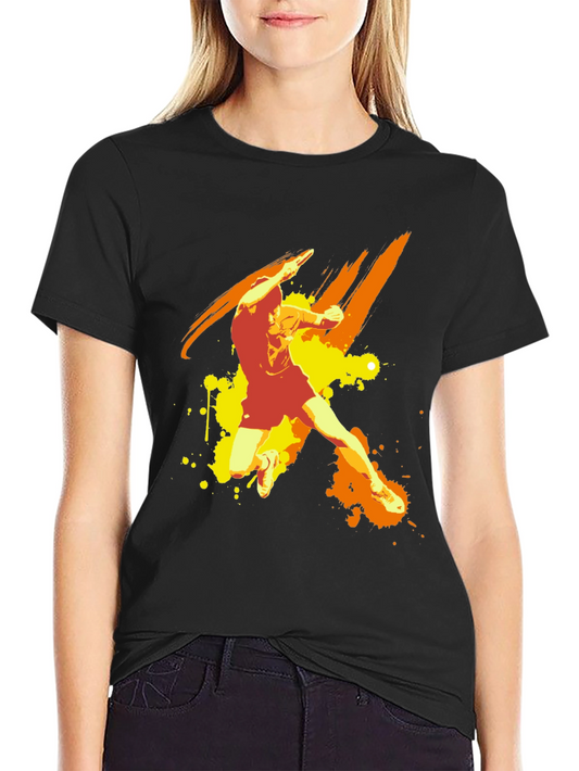 Abstract Graphic Black T-Shirt - Athlete Design