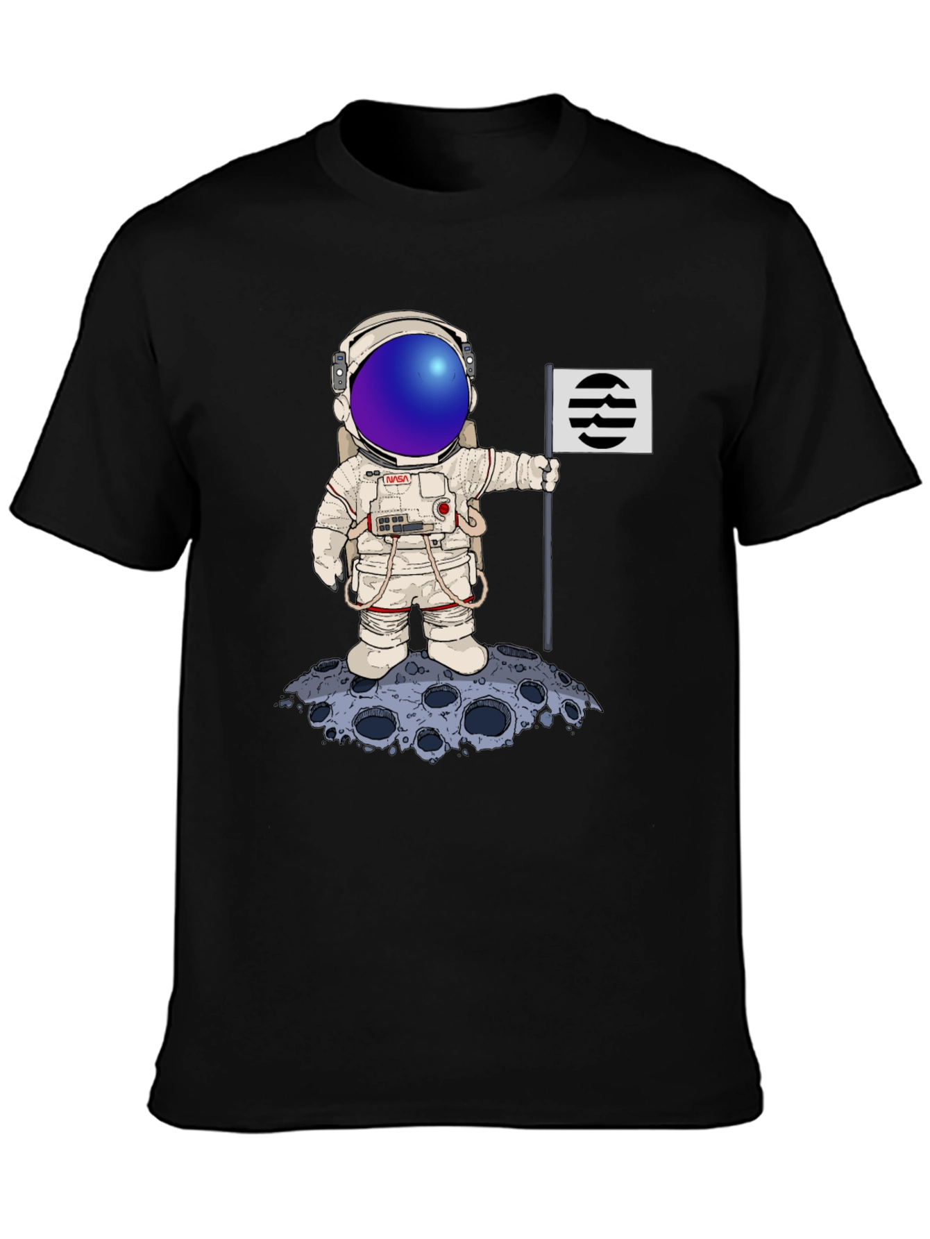 Astronaut Flag T-Shirt - Space Graphic Tee