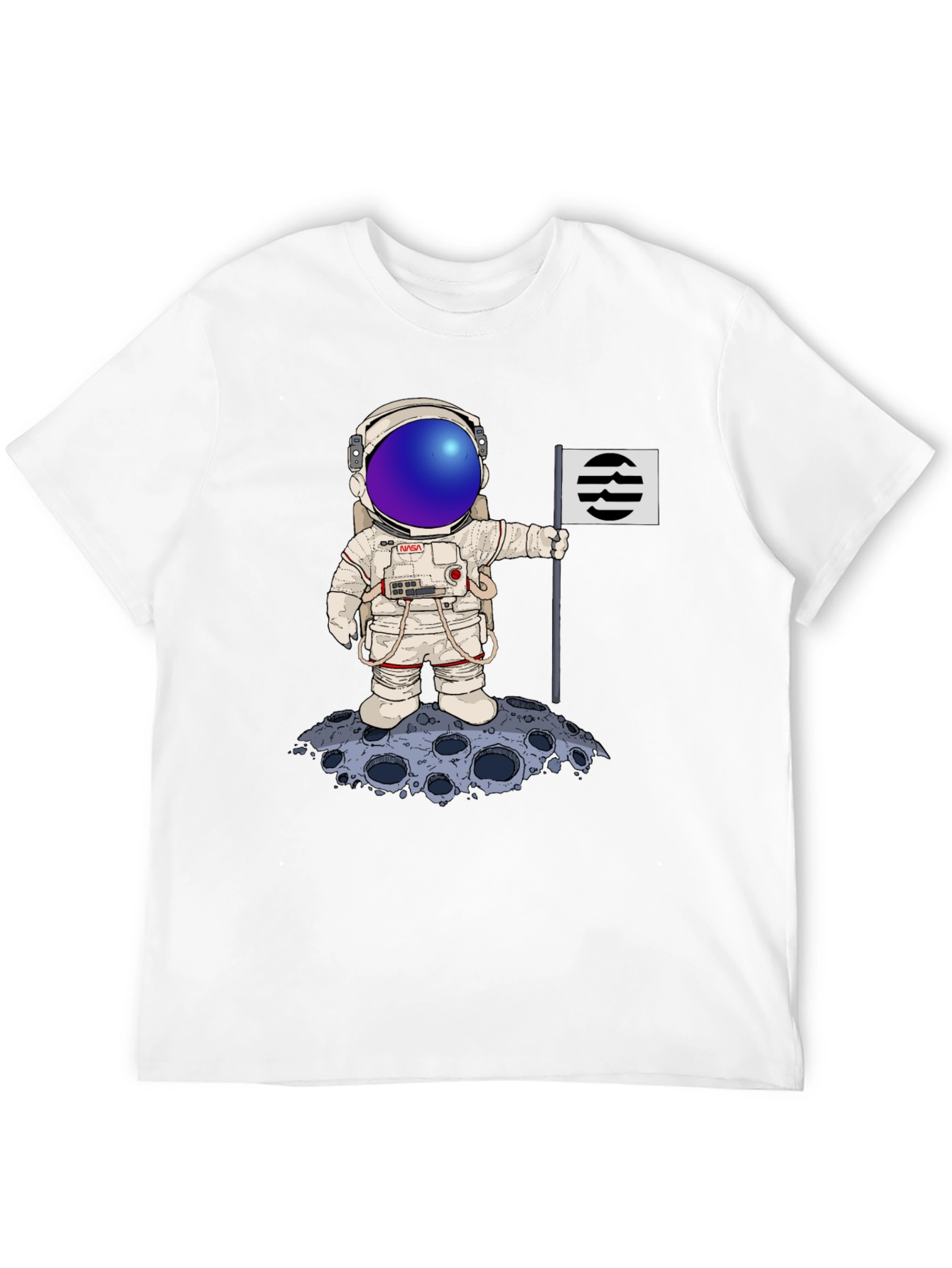 Astronaut Flag T-Shirt - Space Graphic Tee
