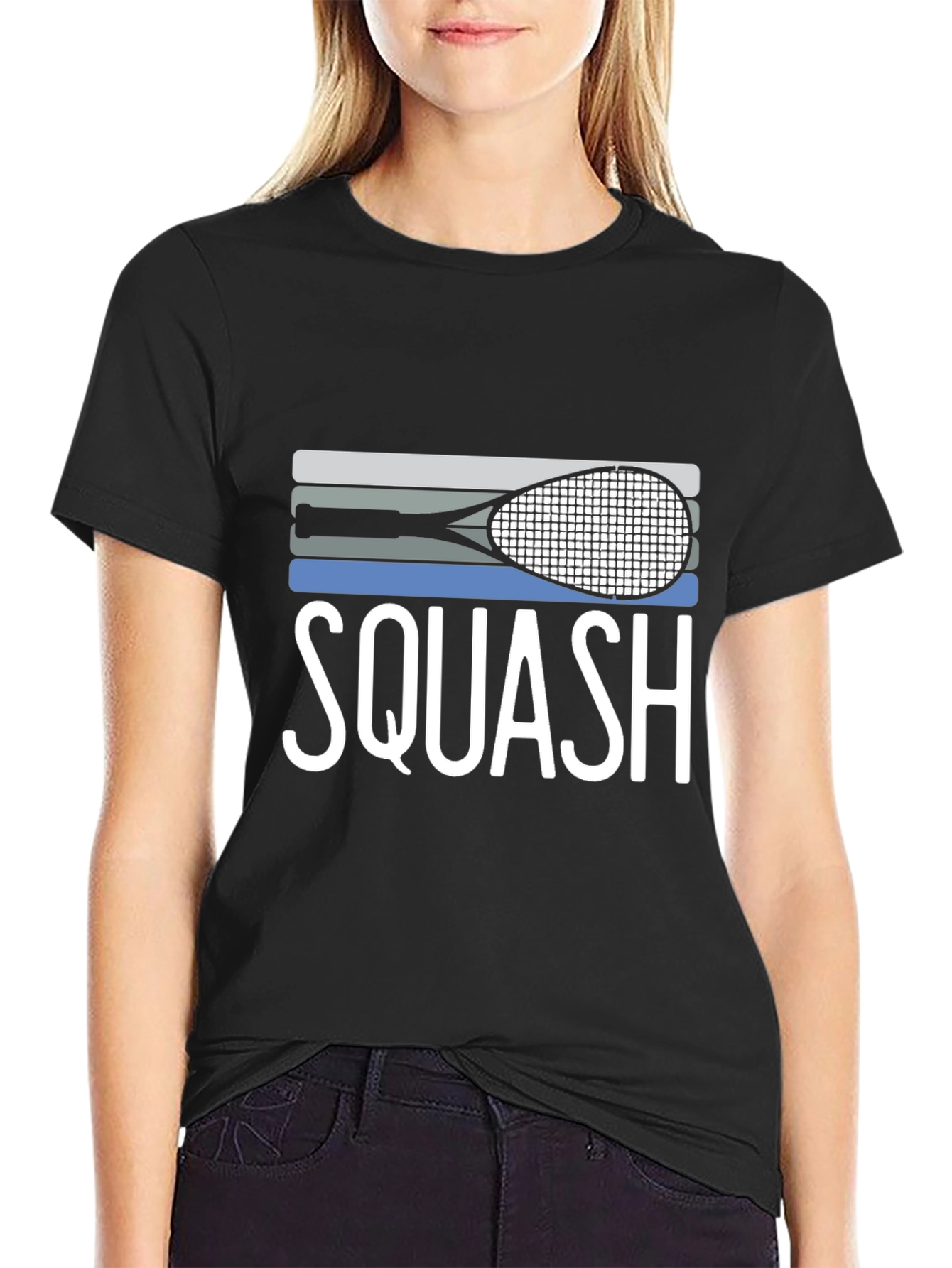 Squash Retro Racket Graphic T-Shirt