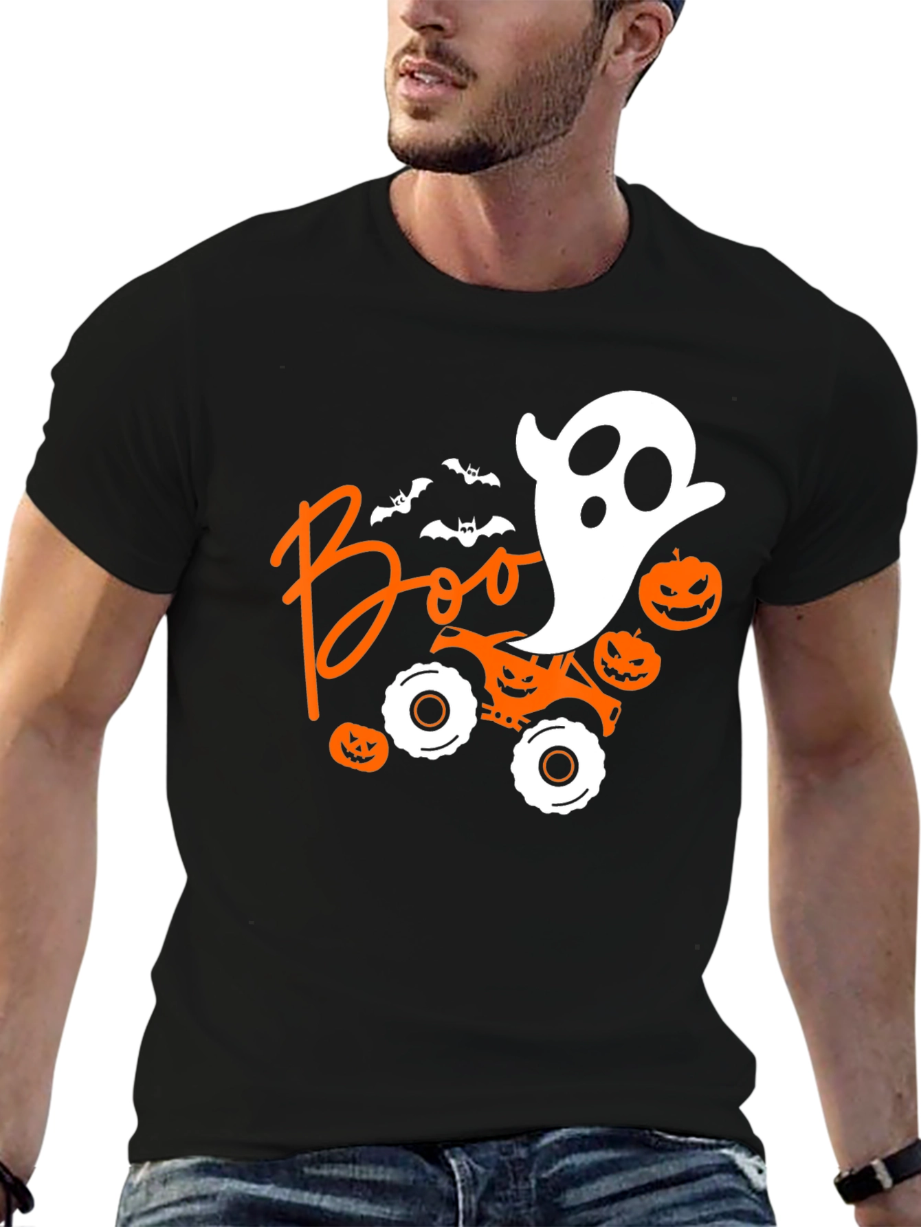 Halloween Ghost Monster Truck T-Shirt