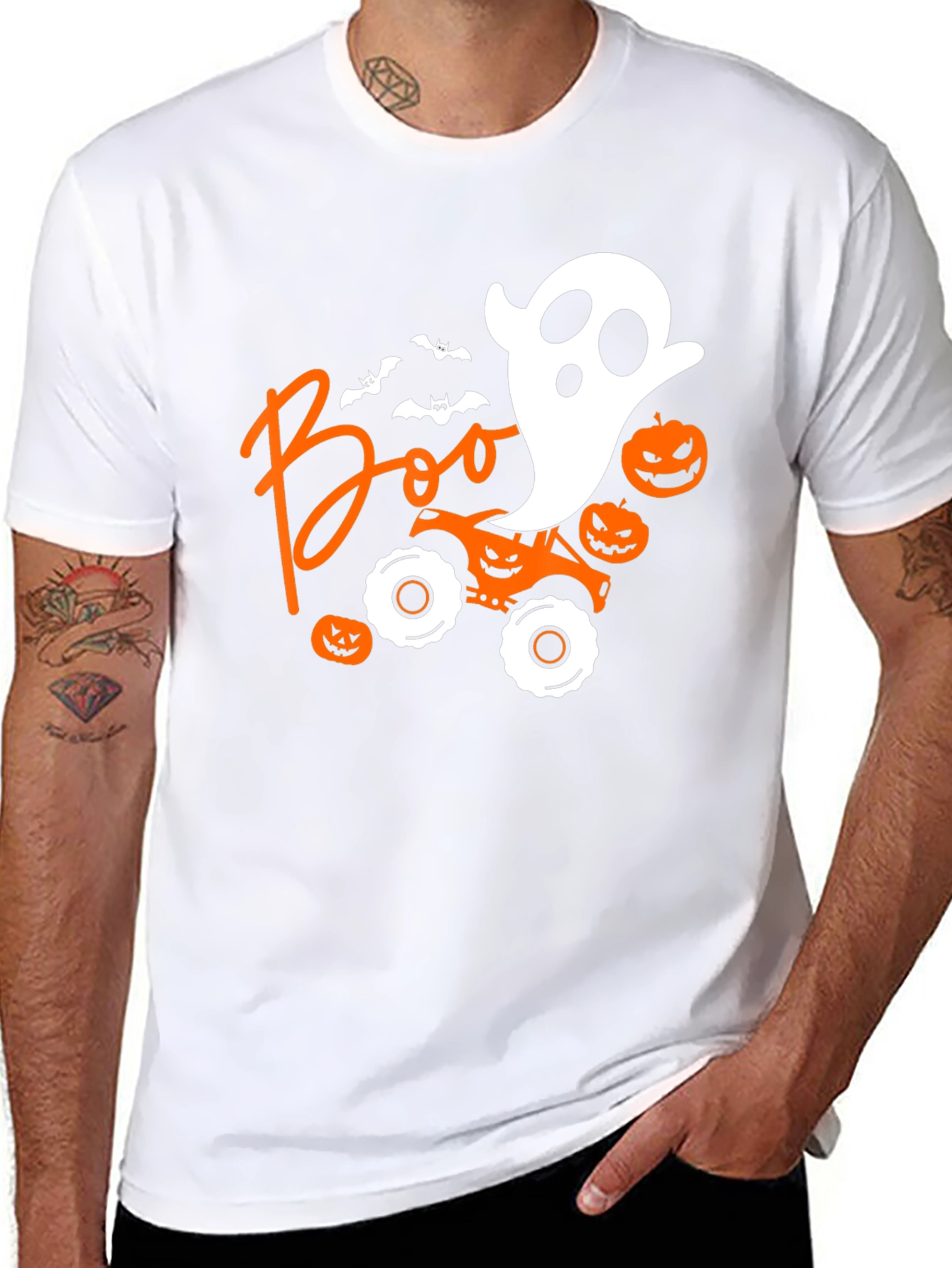 Halloween Ghost Monster Truck T-Shirt